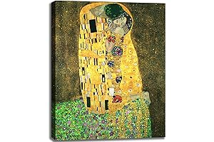 12 x 16 Klimt's Kiss Wall Art Canvas Painting by msspart