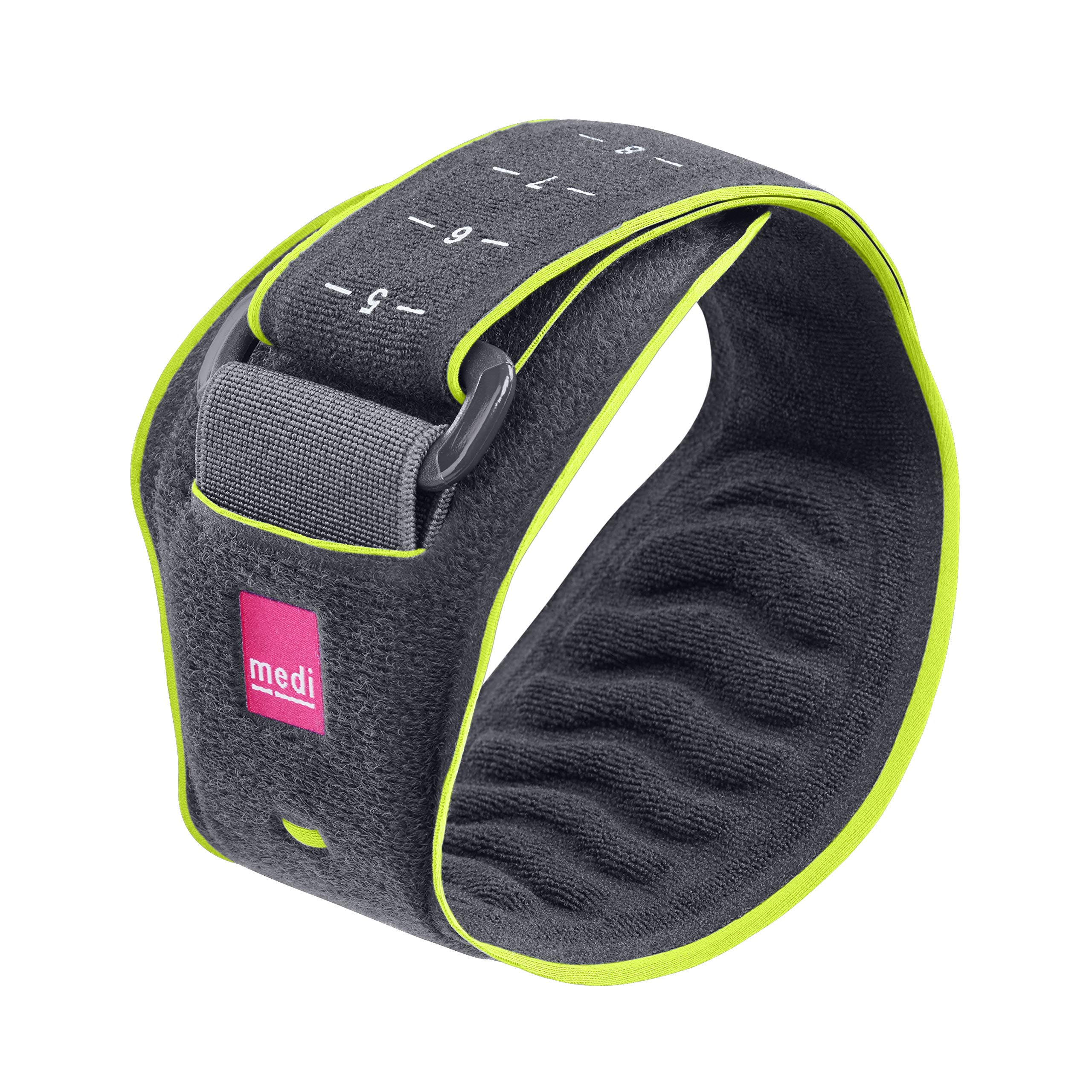 medi Epibrace - Epicondylitisspange unisex - grau/grün - Unterarmbandage zur Schmerzlinderung der Sehnenansätze- Beidseitig tragbar - Tennisarm oder Golferarm