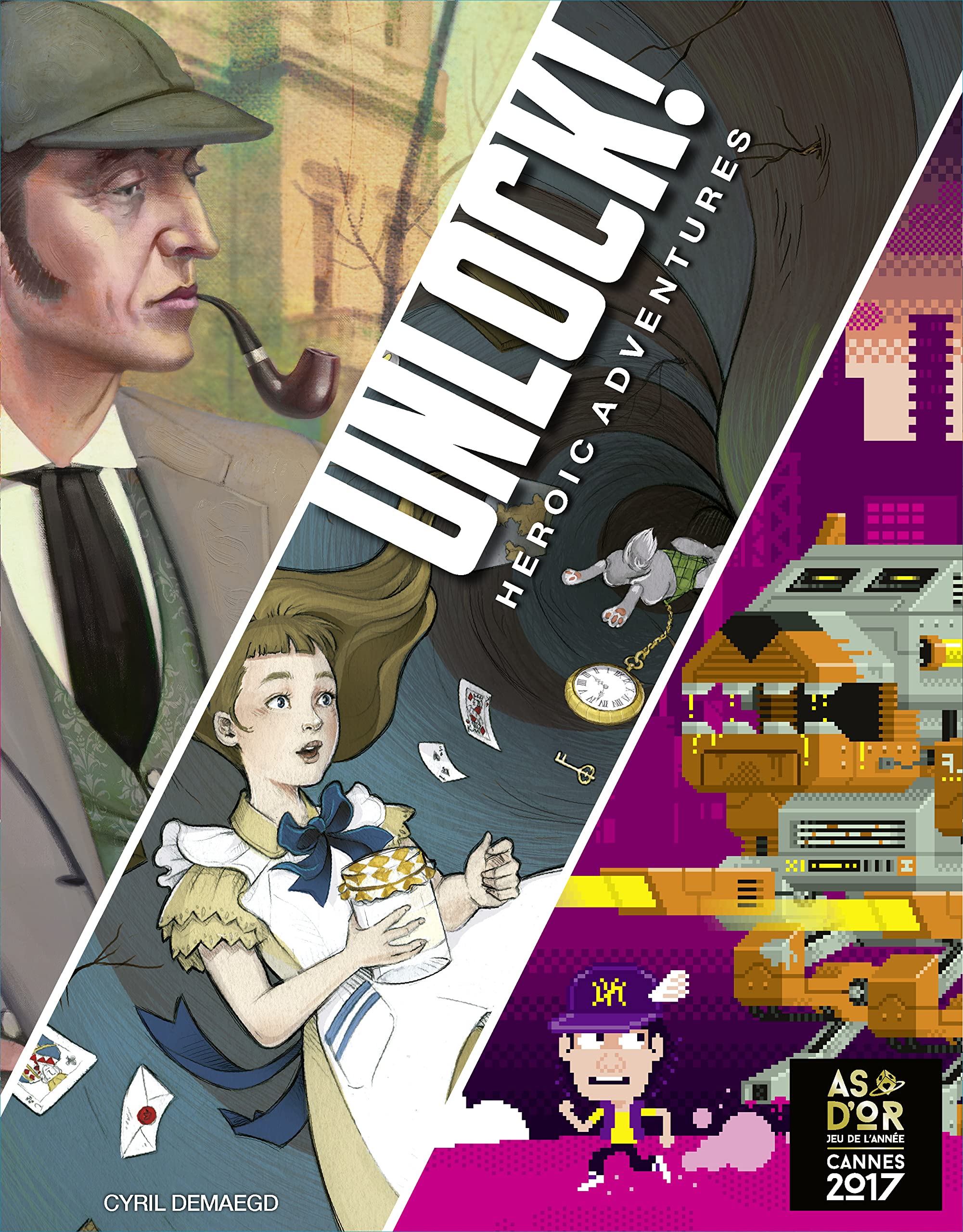 Asmodee - Unlock! : Heroic Adventures - Space Cowboys - Jeux de société - Jeu de Cartes - Escape Game - Adultes et Enfants à partir de 10 Ans - 1 à 6 Joueurs - 60 Minutes