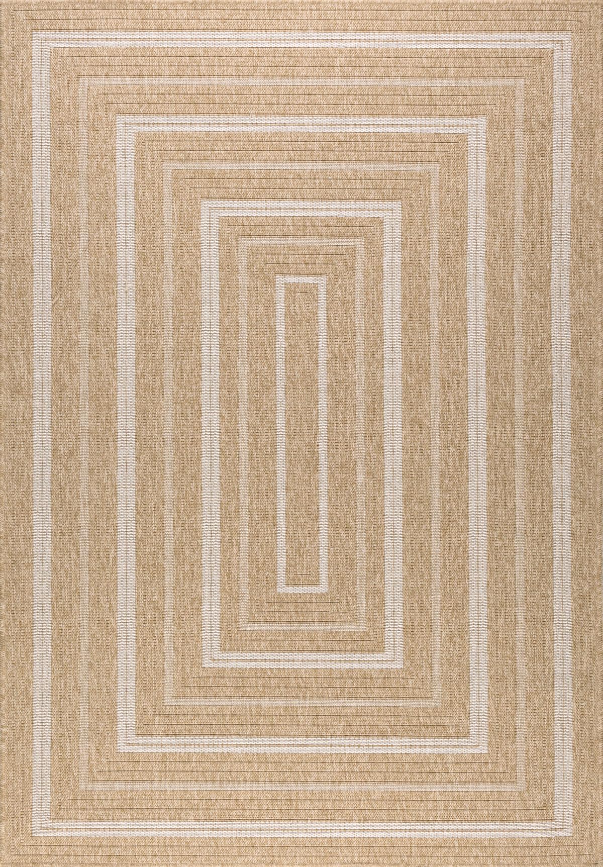Nature 8863 - Alfombra, natural, Bohemia, con aspecto de yute, para sala de estar, dormitorio, pasillo y exterior, color natural (120 x 170 cm, blanca)