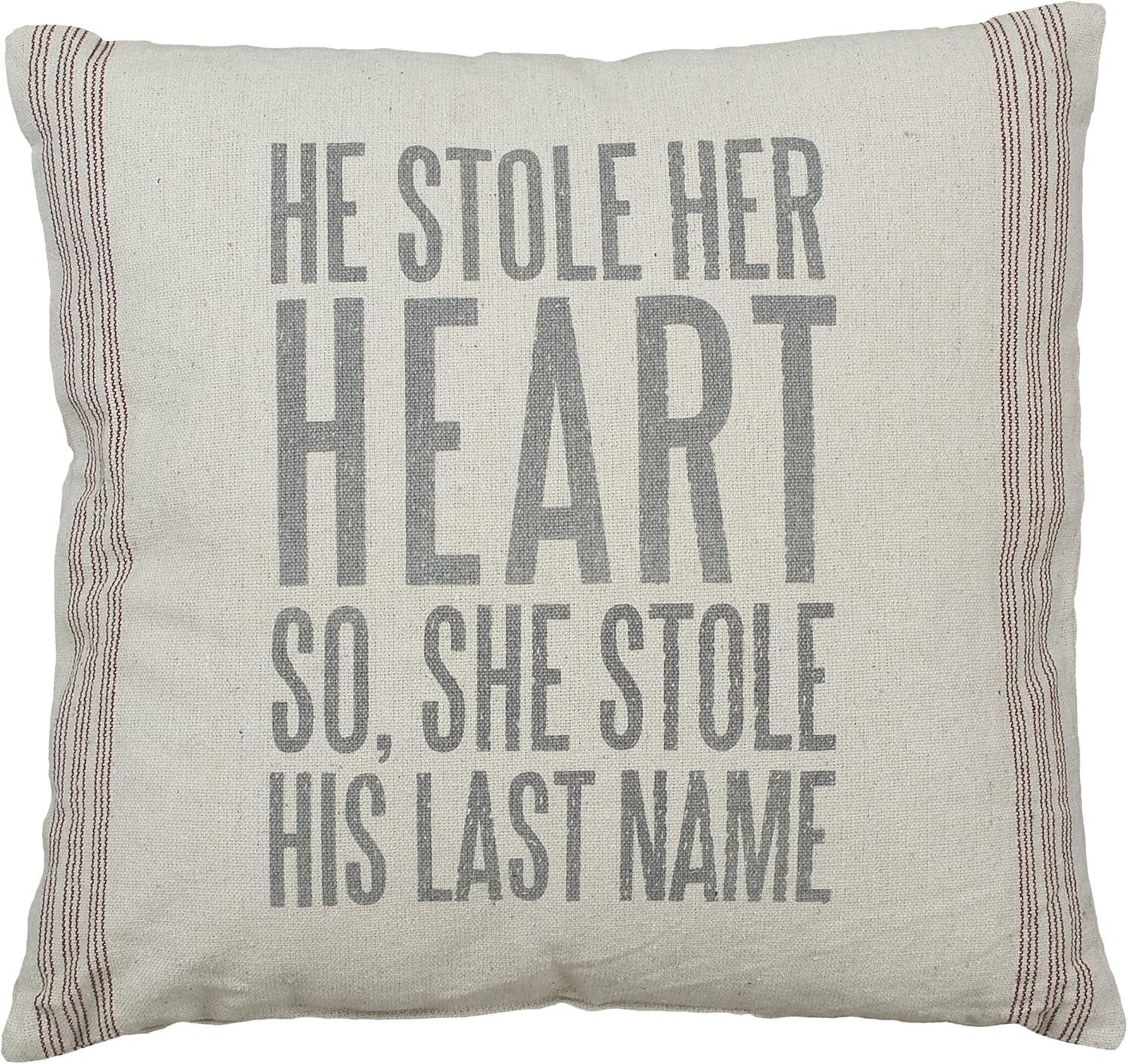 Primitives by Kathy Striped Throw Pillow, 19 x 20, Beige