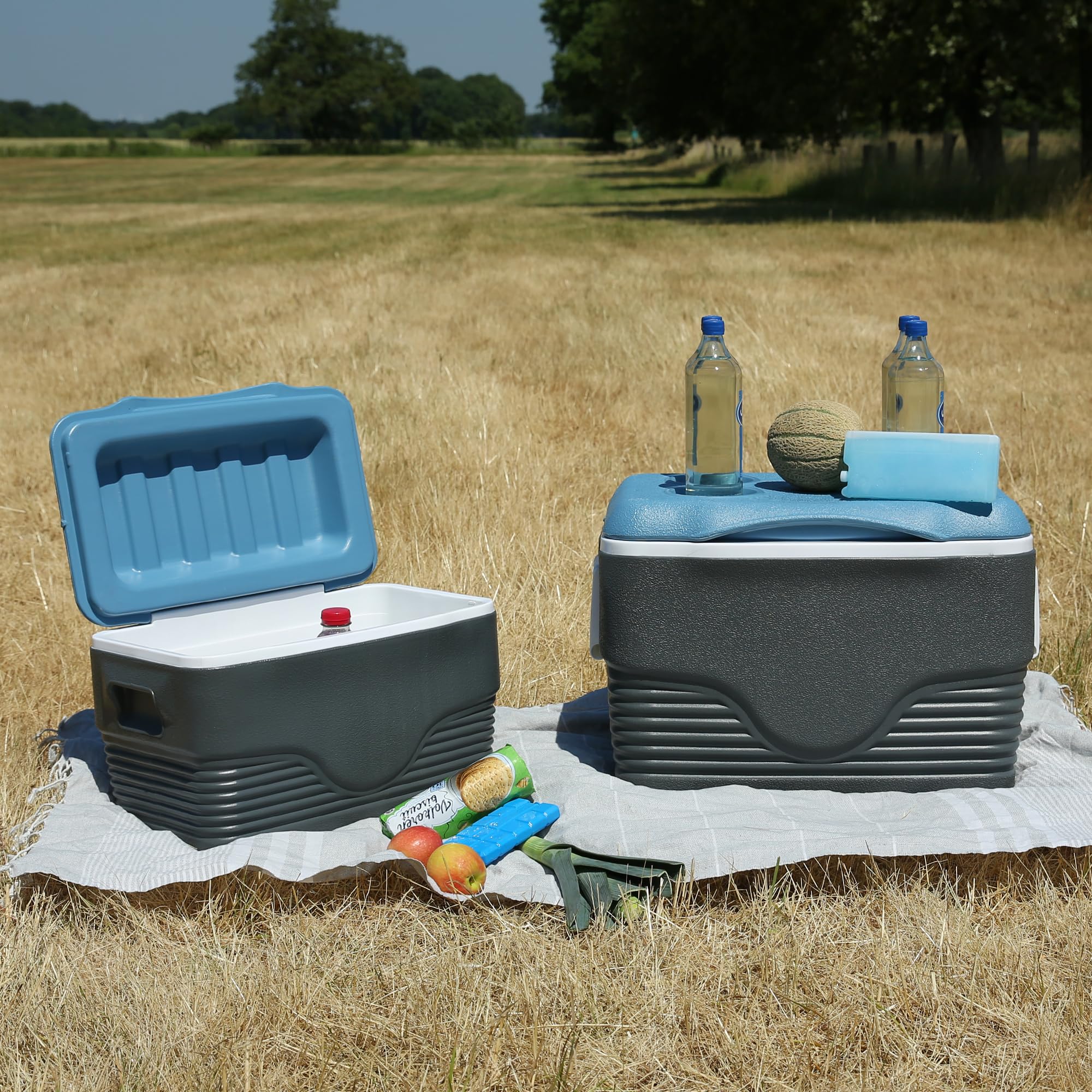 your GEAR Yukon 66 L + 32 L Kühlbox Set mit 2 passiven Kühlbehälter PU Thermo-Box Kühltasche Isolierbox warm & kalt