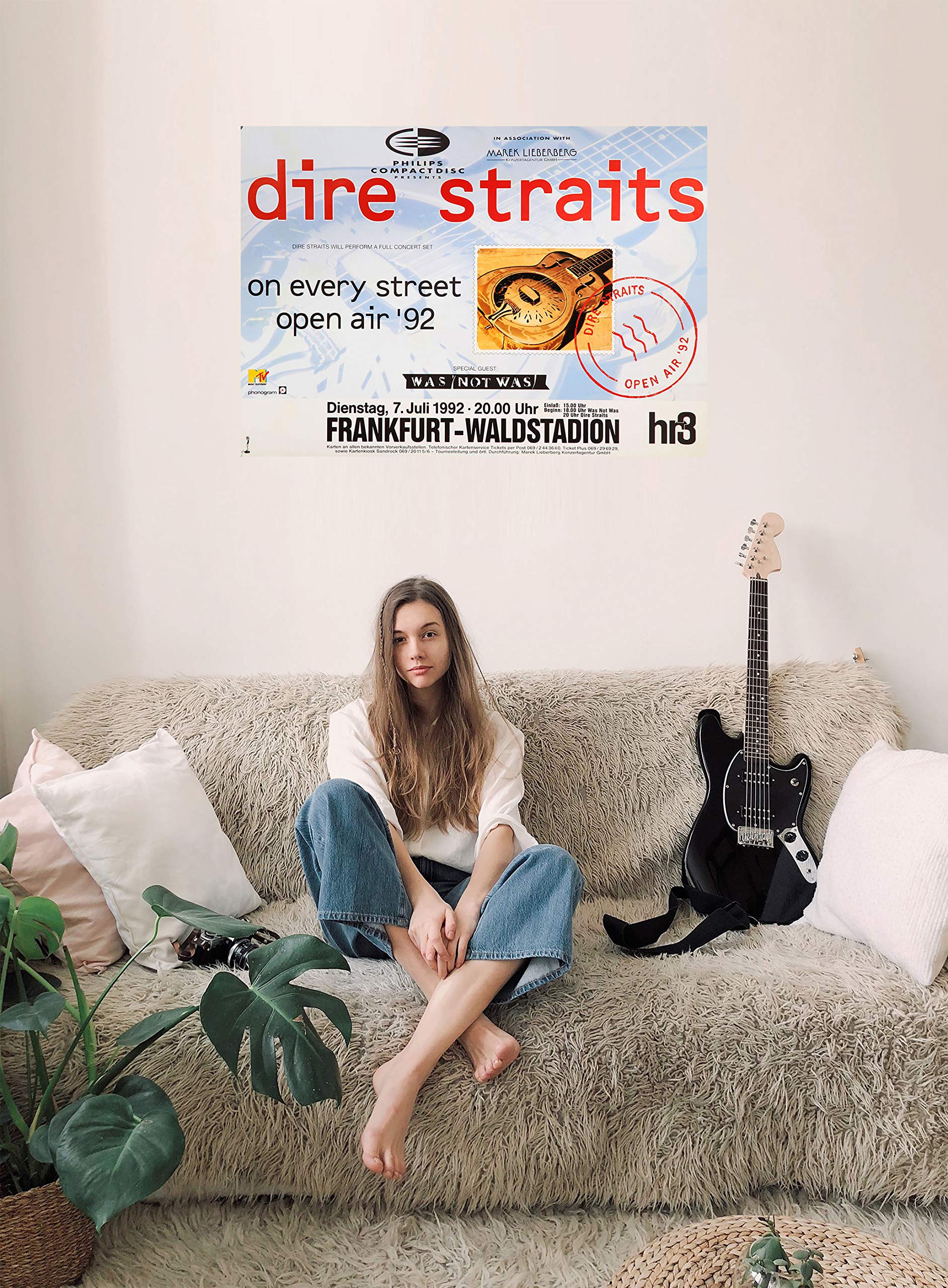 Premium Poster/Plakat | DIN A1 | Wanddeko | Live Konzert Veranstaltung » Dire Straits - On Everey Street, Frankfurt 1992 «