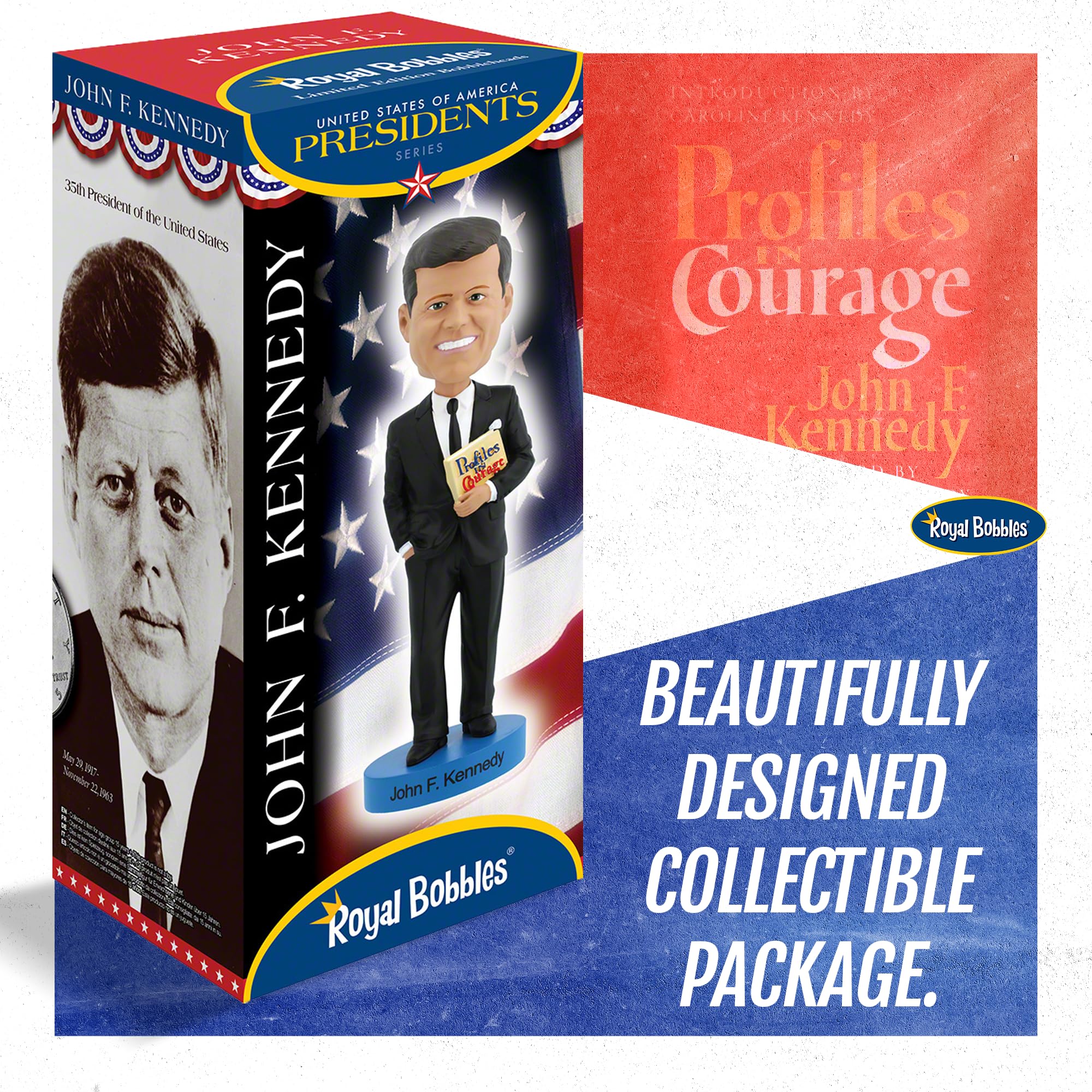 Royal Bobbles - Wackelkopffigur John F. Kennedy - V3