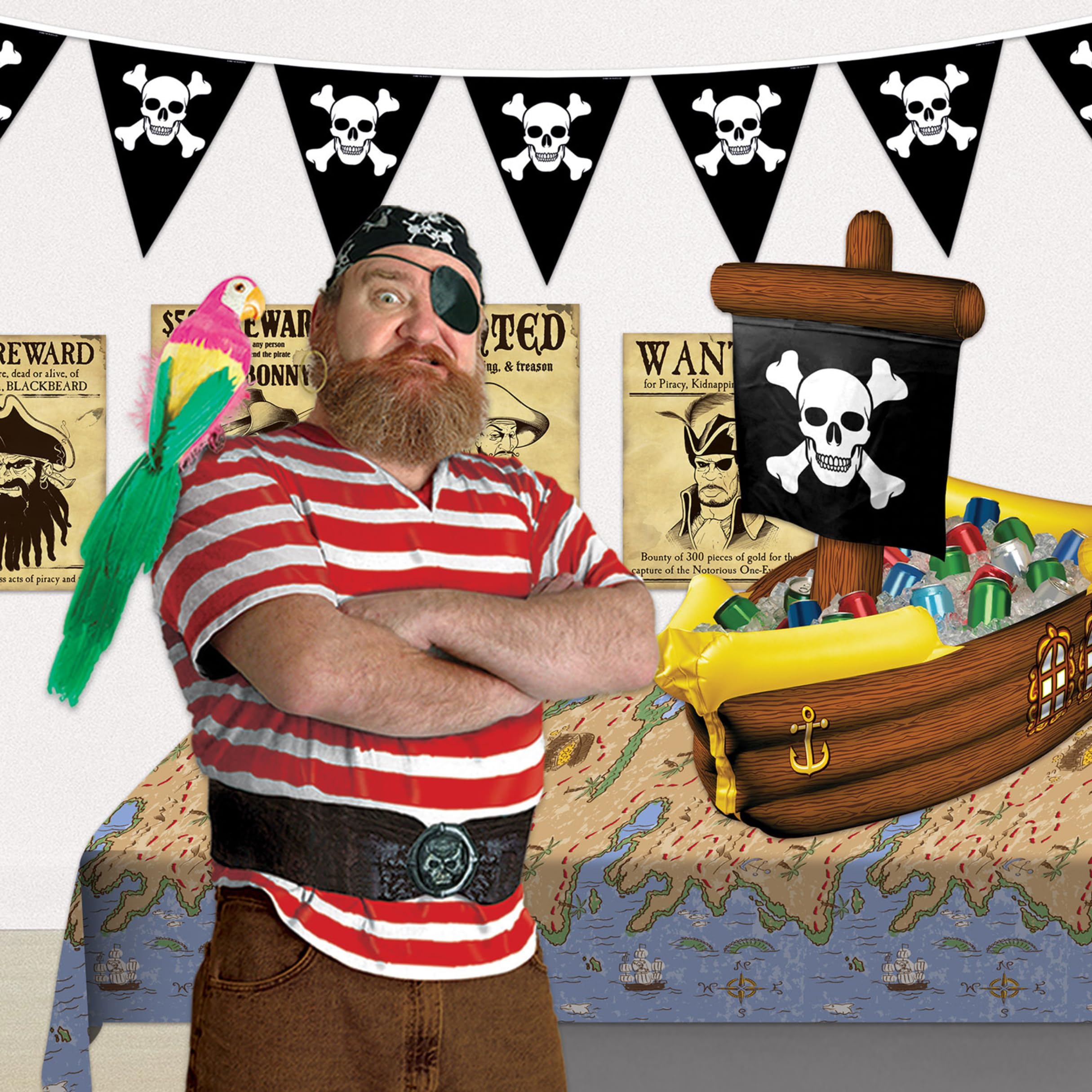 Beistle Company - Inflatable Pirate Ship Cooler