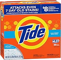 Vista 3 de Tide Clean Breeze HE Turbo - Detergente para ropa en polvo, 68 cargas, 95 onzas