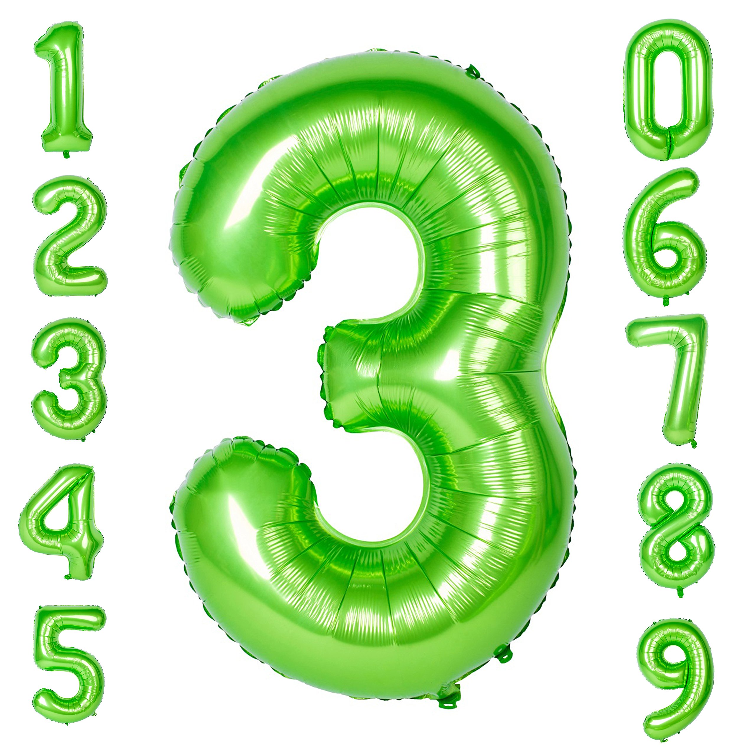 Red 0 balloon 40 Inch Giant Helium Foil Number 0 to 9 Red Balloon Birthday Wedding Party Digital Decorations (Number 0) — view 46