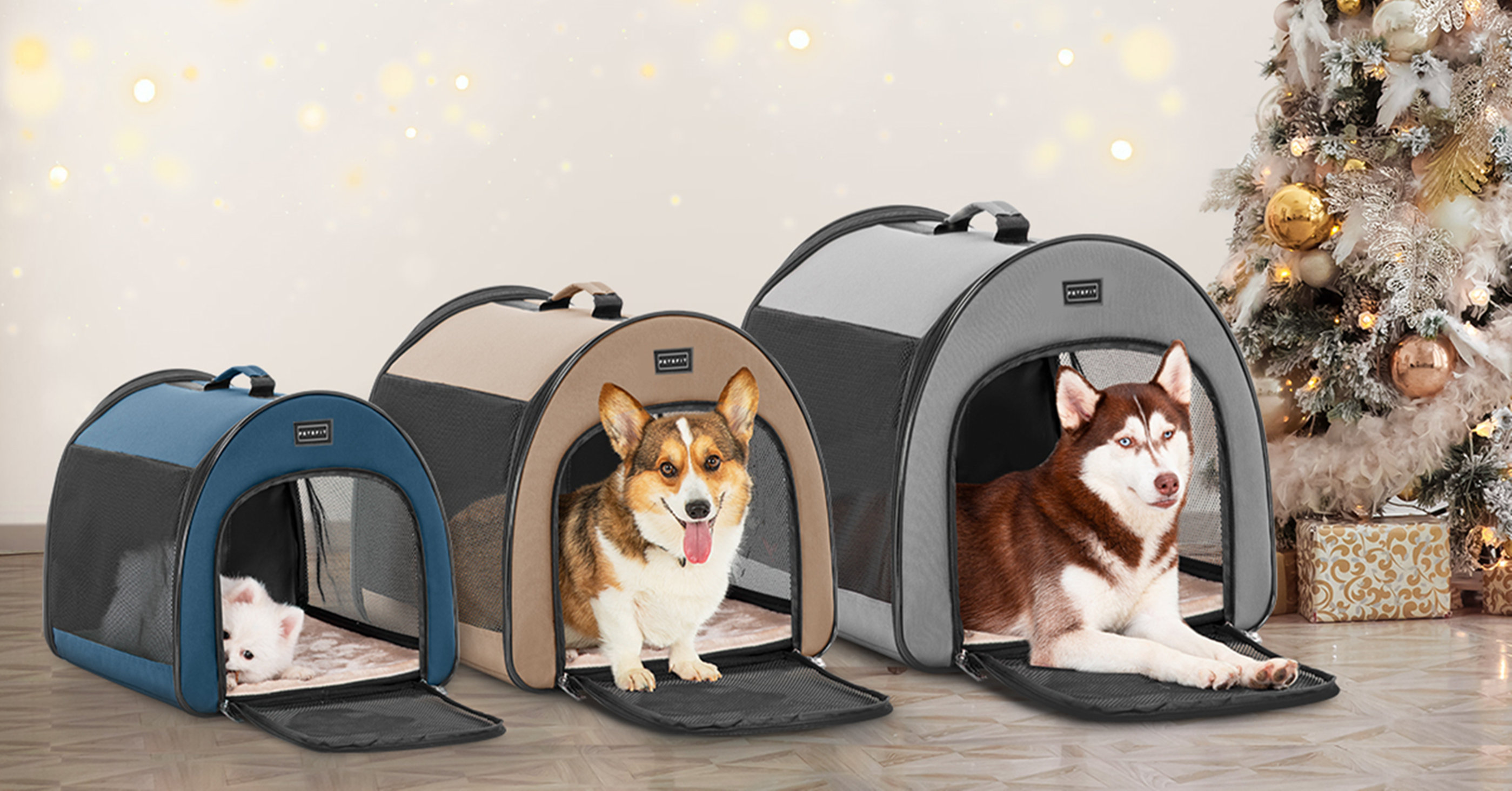 Amazon | Petsfit ペットハウス ソフトクレート 犬 クレート 中型犬