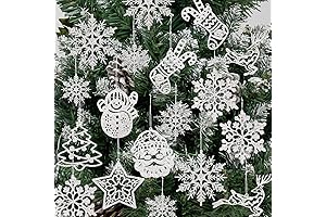 Silver and White Christmas Tree Decorations: Festive Sparkle for Your Holiday Display