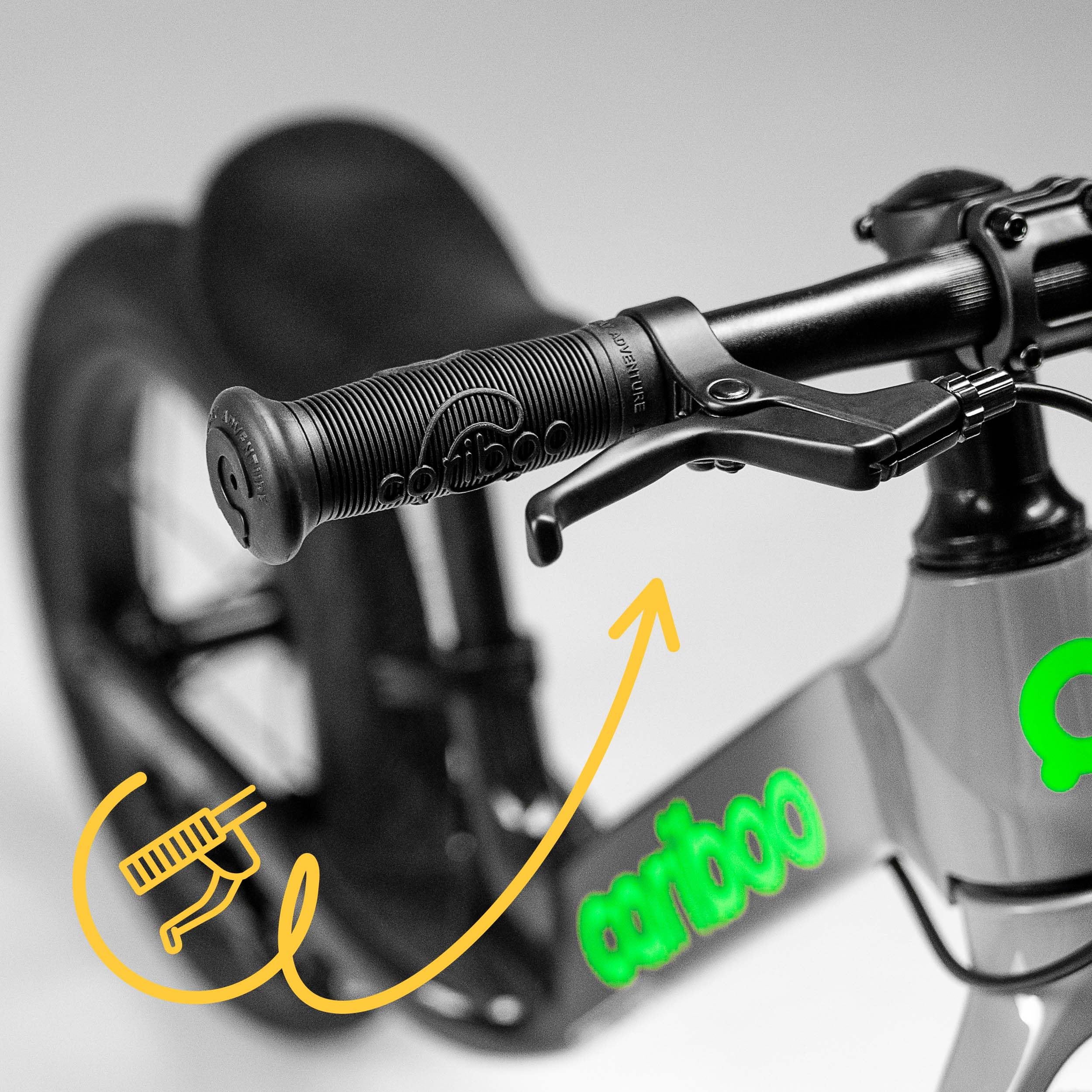cariboo Bicicleta sin Pedales para Niños Desde 2 años - Ultraligera 3,6 kg - Sillín y Manillar Ajustables - Cuadro de Magnesio, Freno V-Brake - Carga hasta 30 kg - Magnesium MAX
