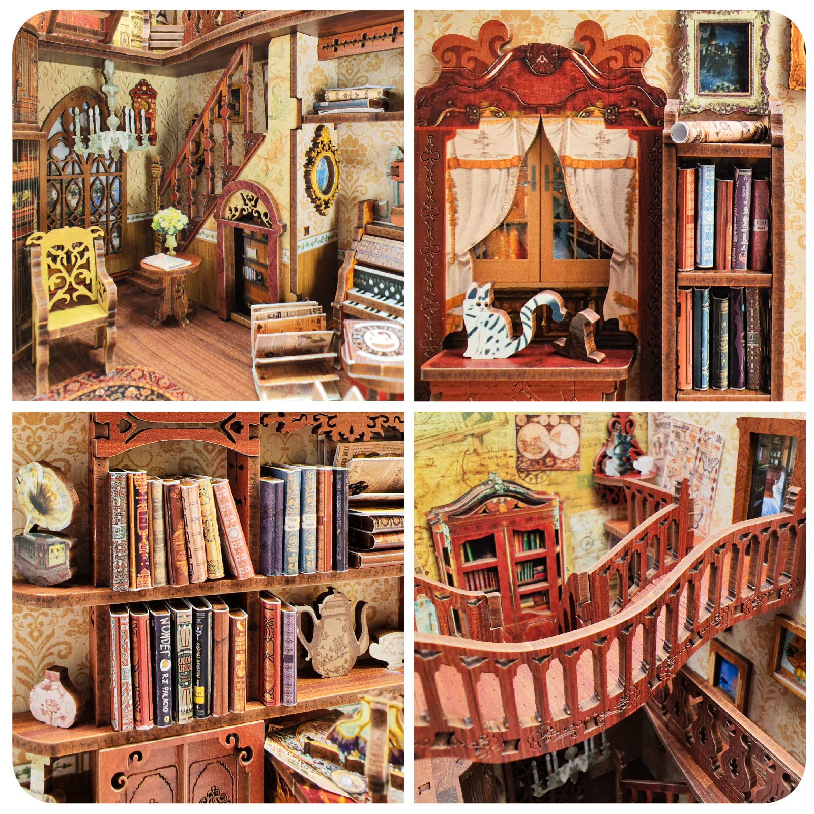 Cutefun Book Nook Kit - DIY miniatuur poppenhuis Kit