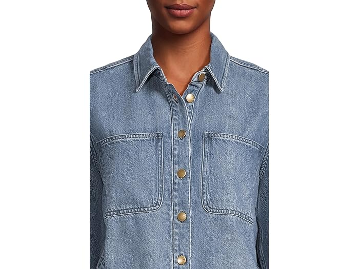 Cropped Boxy Long Sleeve Shirt In Maspeth Wash - Image 2