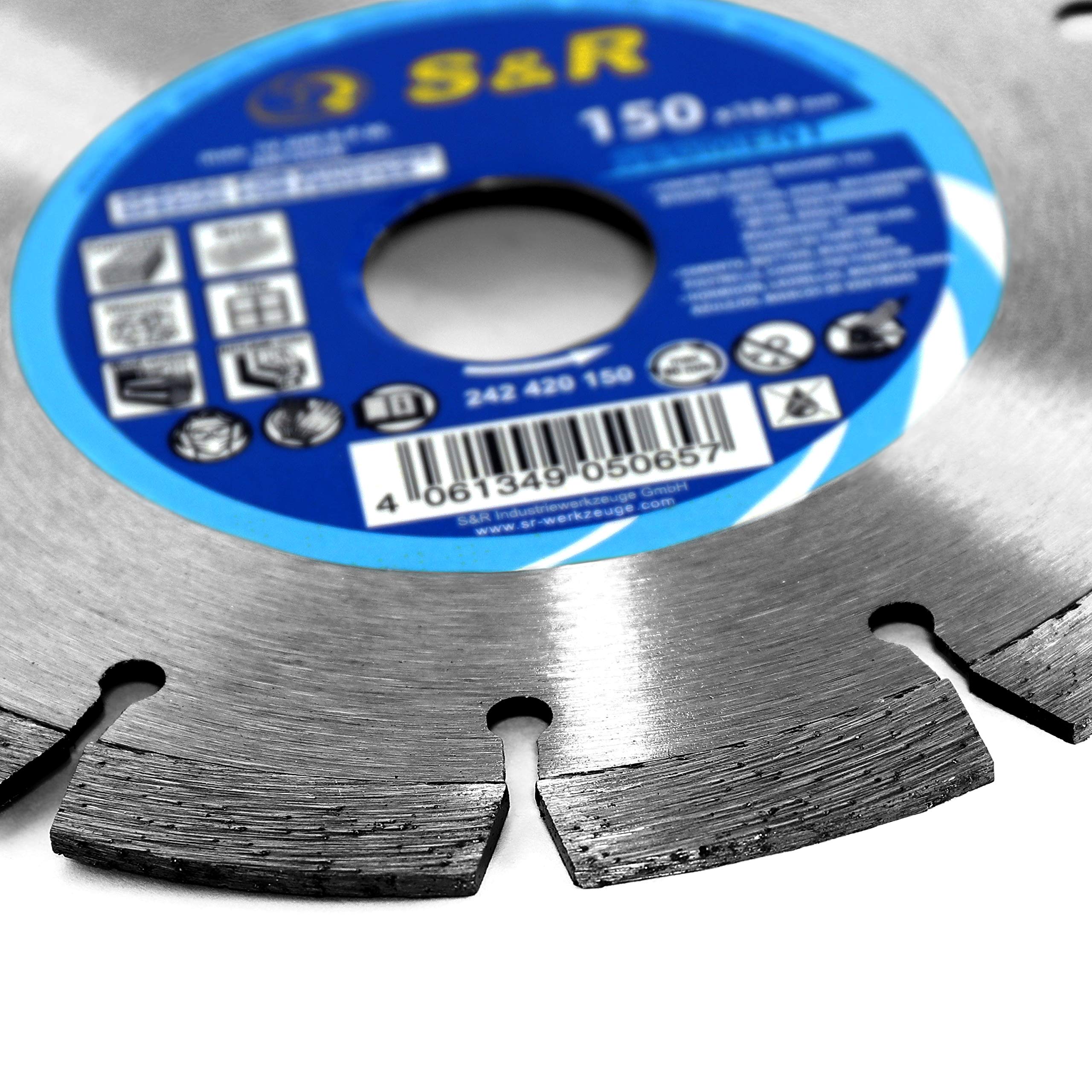 S&R Diamentowa tarcza tnąca 150 mm, segment, do renowacji okno, aluminiowych, drewnianych, plastikowych, betonu, cegły, płytek
