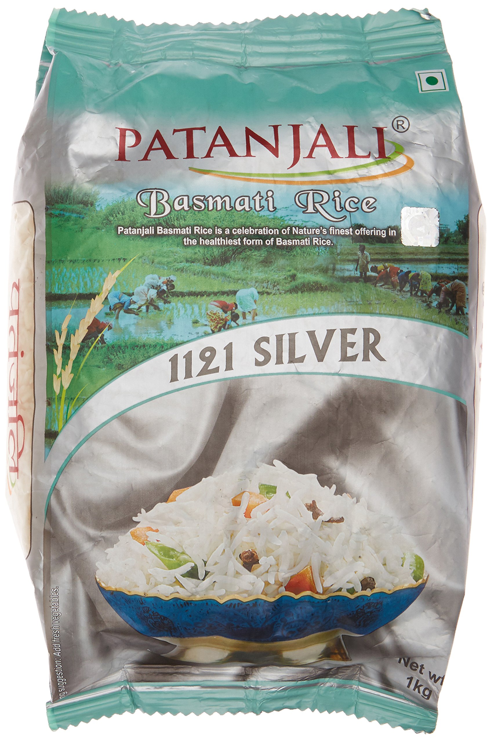 Patanjali Basmati Rice Silver Long Grain With Rich Pleasant Aroma, Nutrient Rich, Gluten-Free (B01F3L0IUM) Amazon Price History, Amazon Price Tracker