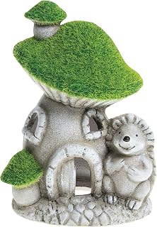 Shudehill Giftware Grassy Hedgehog Toadstool House Medium
