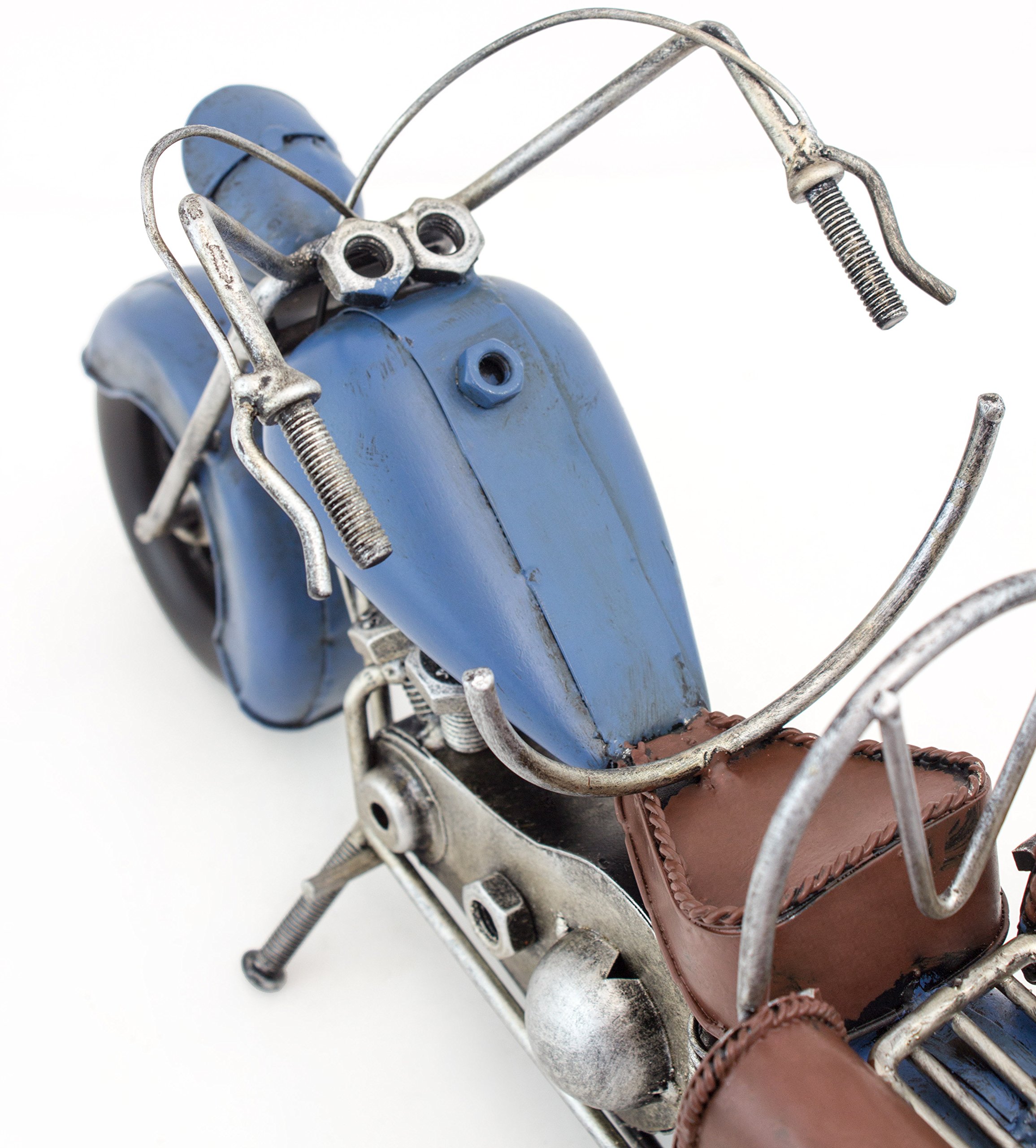 BRUBAKER Bottle Holder Vintage Motorcycle Metal Sculpture Hand