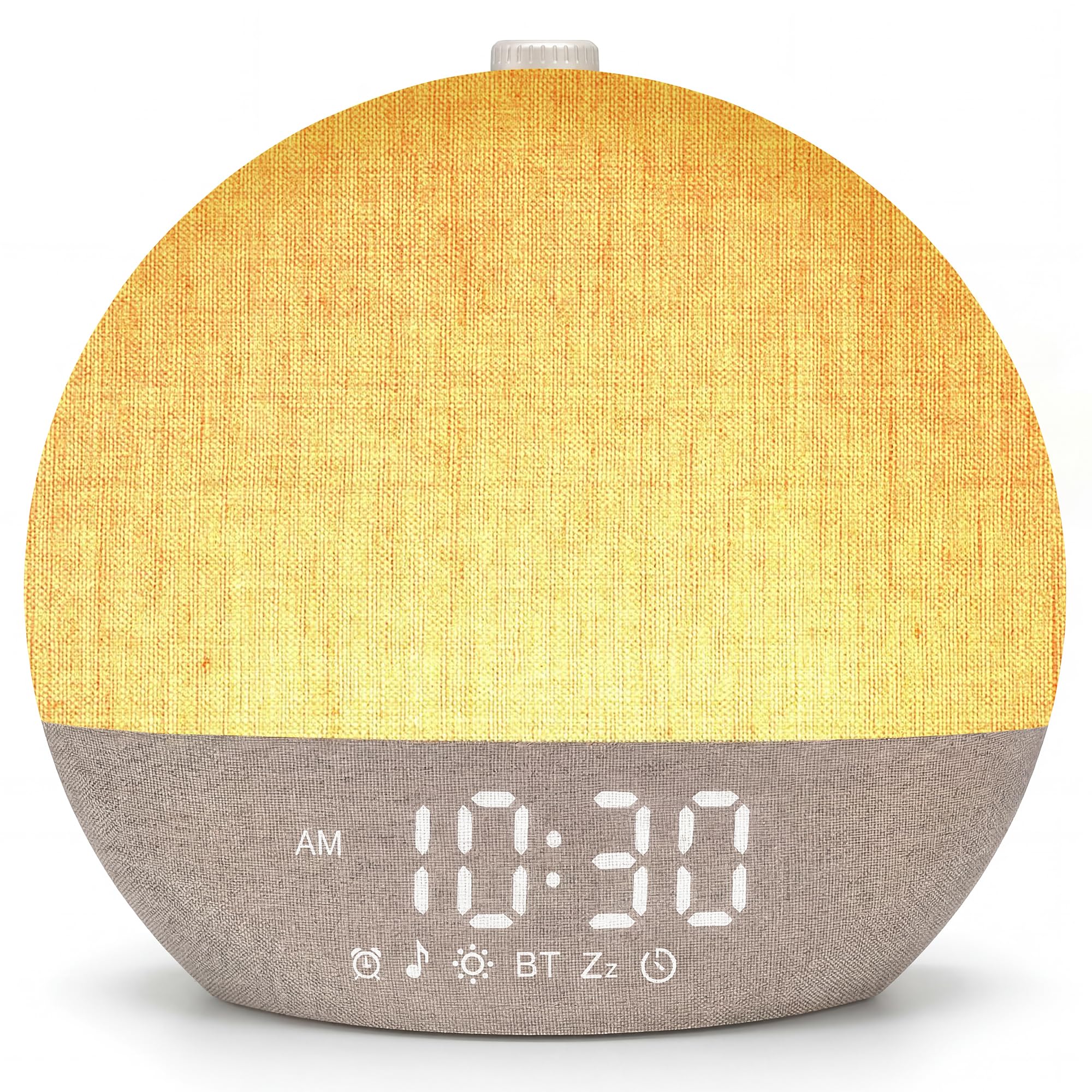 Despertador de Simulación de Amanecer con Luz Natural 17 Tipos de Iluminación, 30 Sonidos Relajantes, Asistencia para el Sueño, Bluetooth y Función de Alarma con Posposición