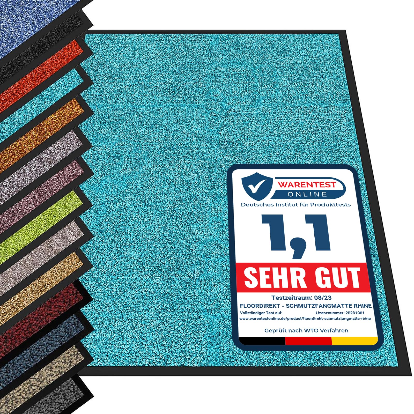 etm Schmutzfangmatte ColorLine | Türmatte in vielen Größen | Fußmatte für Innenbereich | Rutschfester Teppich für Flur, Haustür, Eingang, Eingangsbereich, Vorzimmer