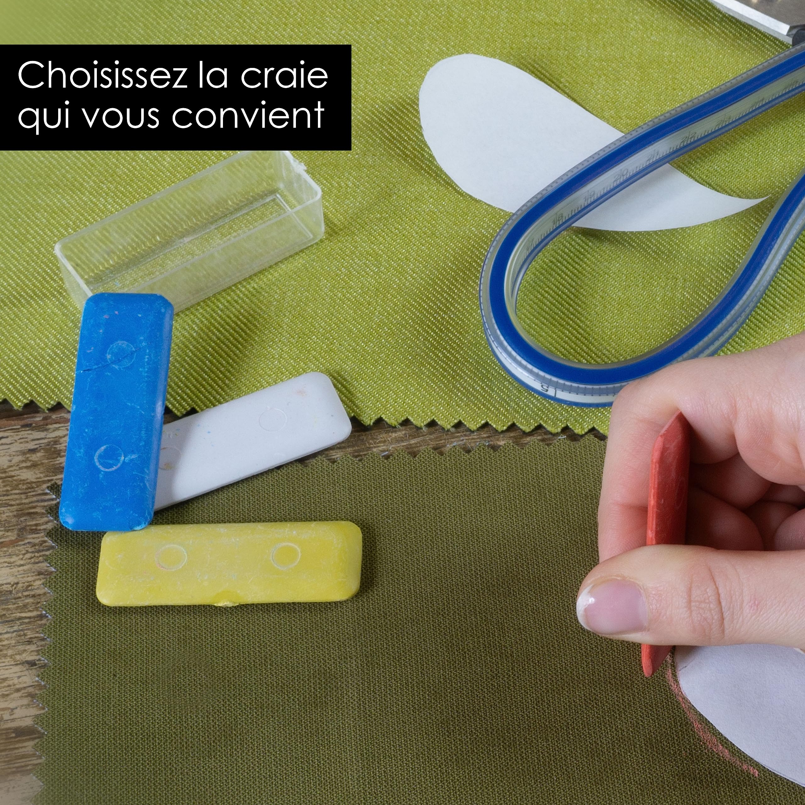 4X Craie Couture Tissu 6cmx6cmx0.48cm - Tissus Couture Craie Couture,couture Accessoires,Craie Tissus Pour Le Marquage Des Patrons,un Carton De Craie De Tailleur En Diverses Couleurs