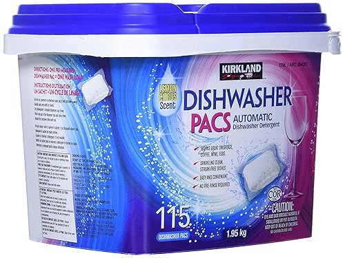 Miniatura 5 de Kirkland Signature - Paquete para lavavajillas de alta calidad, fácil de usar, sin rayas, detergente automático para lavavajillas