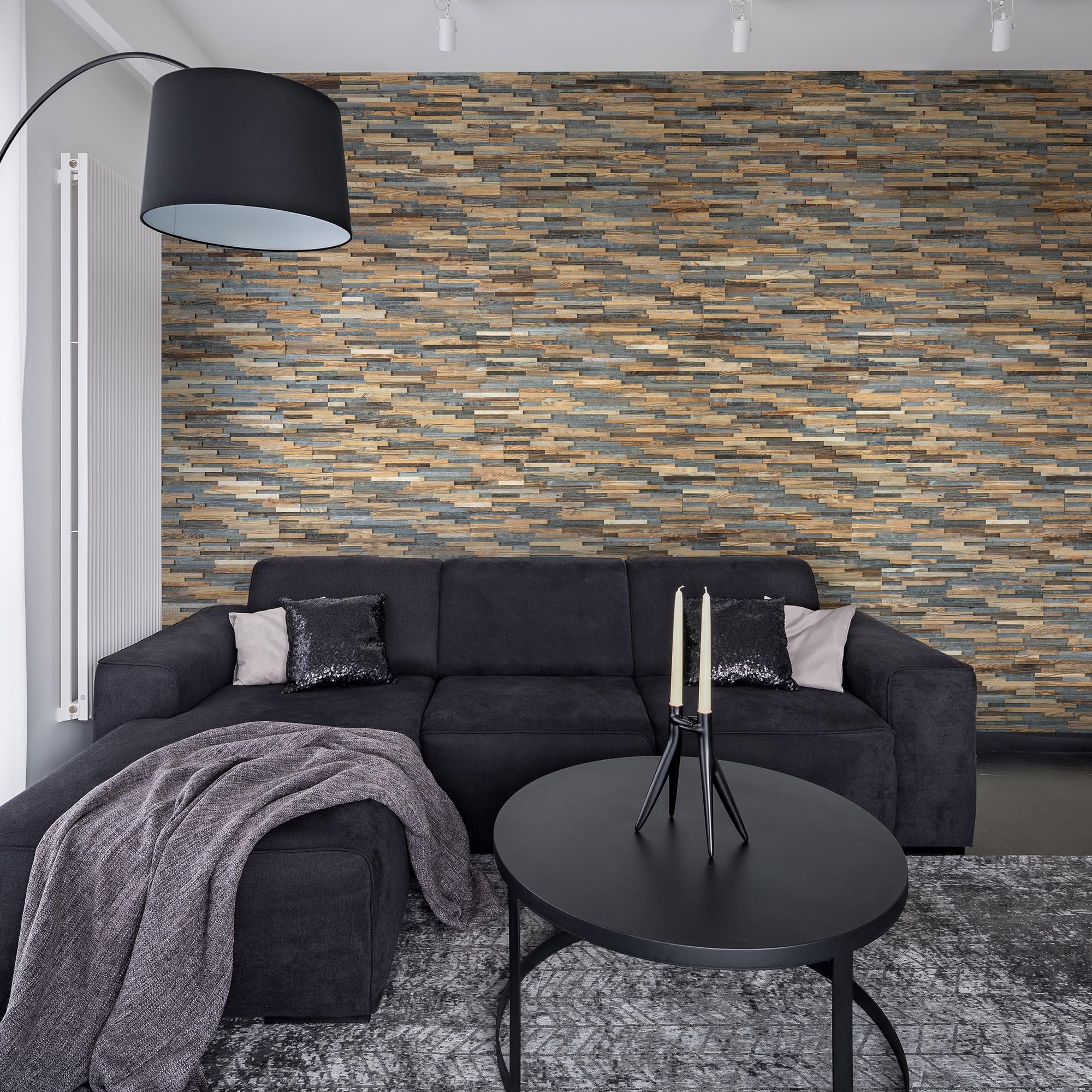 24" Reclaimed Wood Wall Paneling Realstone Systems Color: Dark