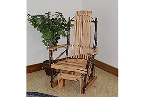 A&L Furniture's Premium Amish Bentwood Hickory Glider