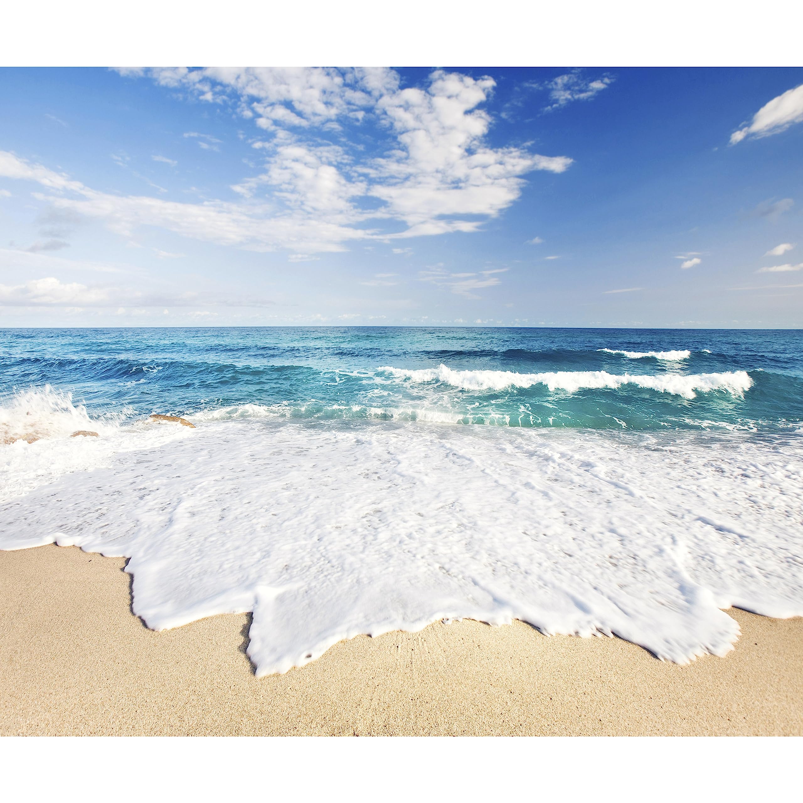 murando - Fototapete Vlies Meer Strand, 450x315 cm, Schlafzimmer, 3D-Effekt | Full HD Druck, 3D-Effekt, lichtbeständige Farben, ideal fürs Wohn- oder Schlafzimmer, schnelle Montage, lichtbeständig, edel