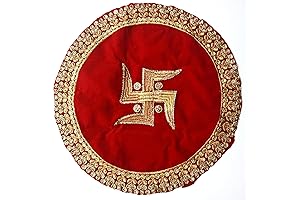 Swastik Symbol Pooja Mat: Divine Base for Your Spiritual Rituals