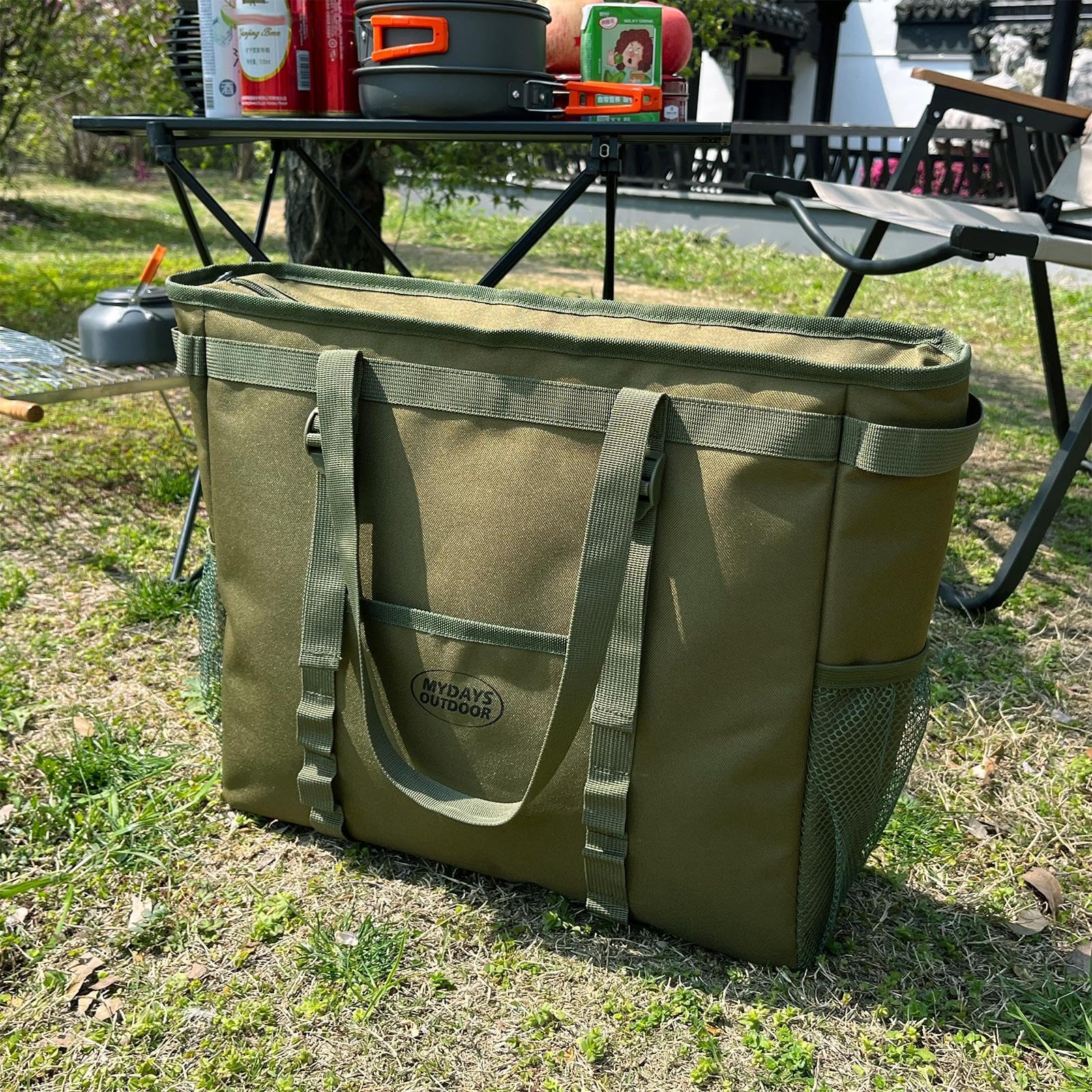 Bolsa enfriadora de hielo, bolsa térmica plegable, bolsa térmica suave | Bolsa de picnic para llevar alimentos fríos o calientes para almuerzo, playa, bebida, viajes, camping, picnic, coche