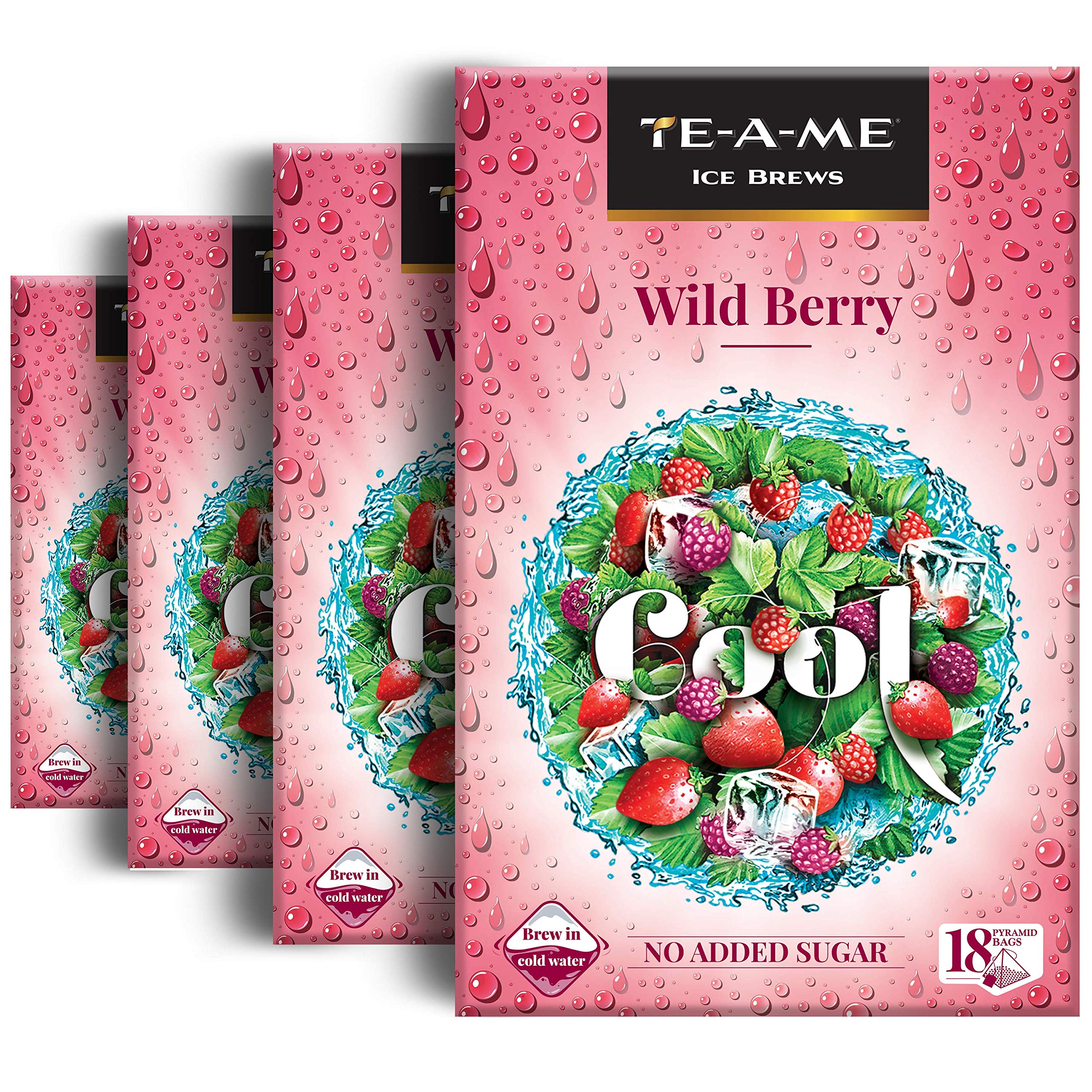 TE-A-ME Ice Tea – Wild Berry, 18 Bags (Pack of 4) | Iced Tea | Cold Brew | 72 Pyramid Tea Bags (B088D9FMC7) Amazon Price History, Amazon Price Tracker