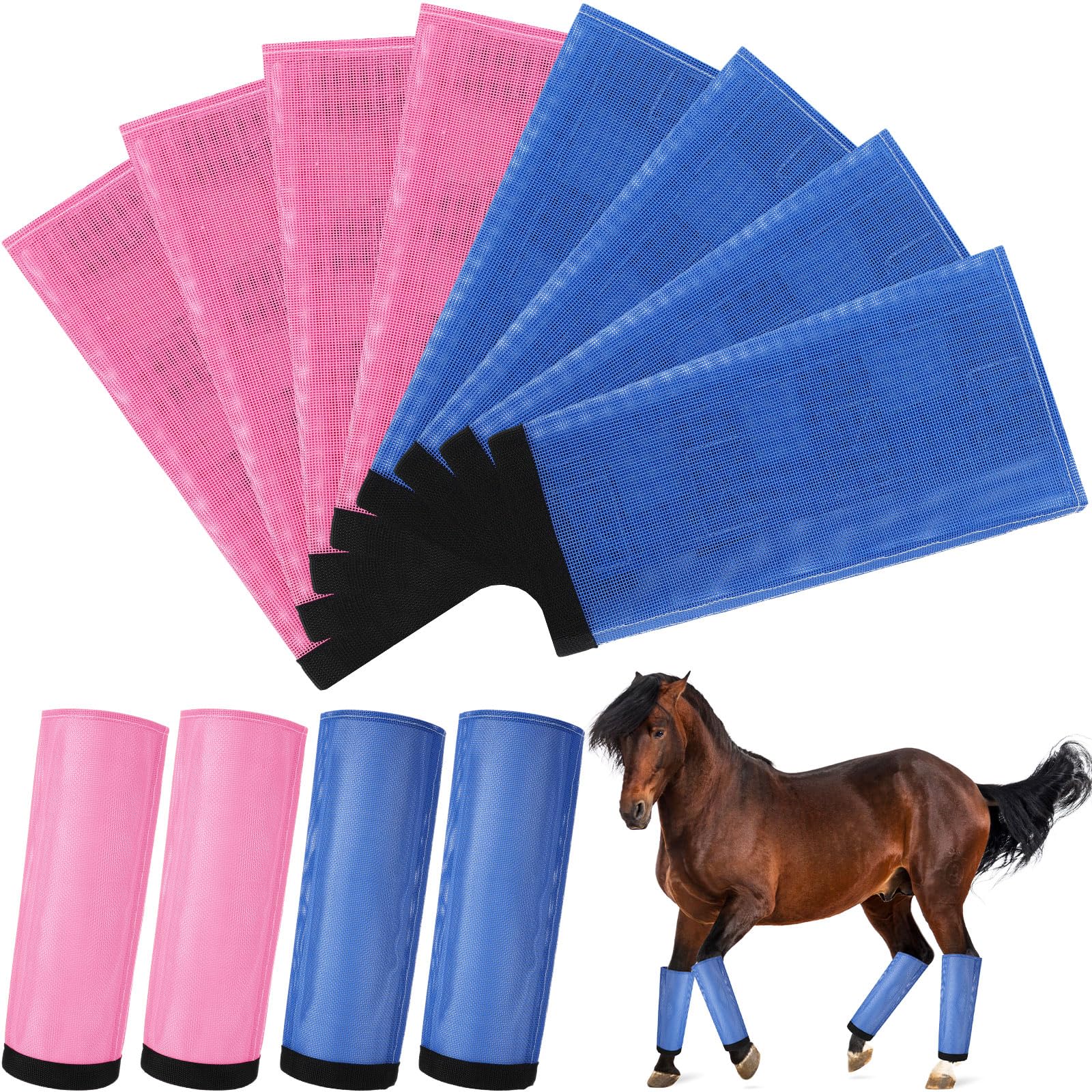 Bulyoou Set of 8 Mesh Fly Boots - boots and wraps | Mubboo