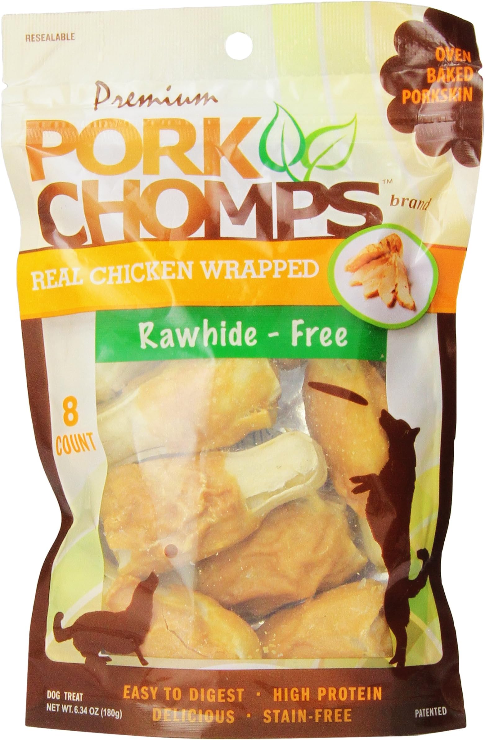 Premium Pork Chomps Drumstickz Chicken 2.5" (Small), 8Ct