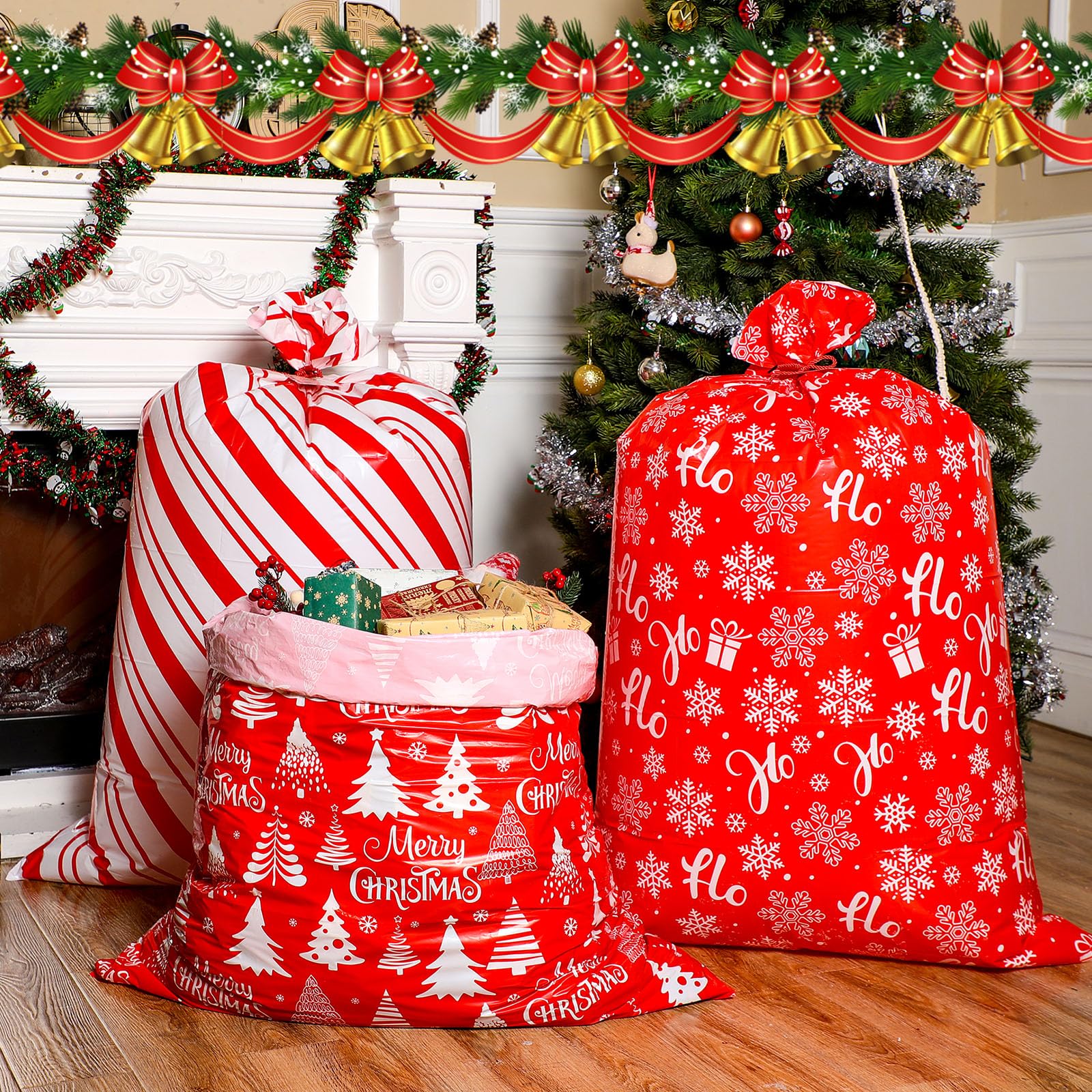 Giant Plastic Plastic Christmas Sacks Christmas Plastic Gift Bags