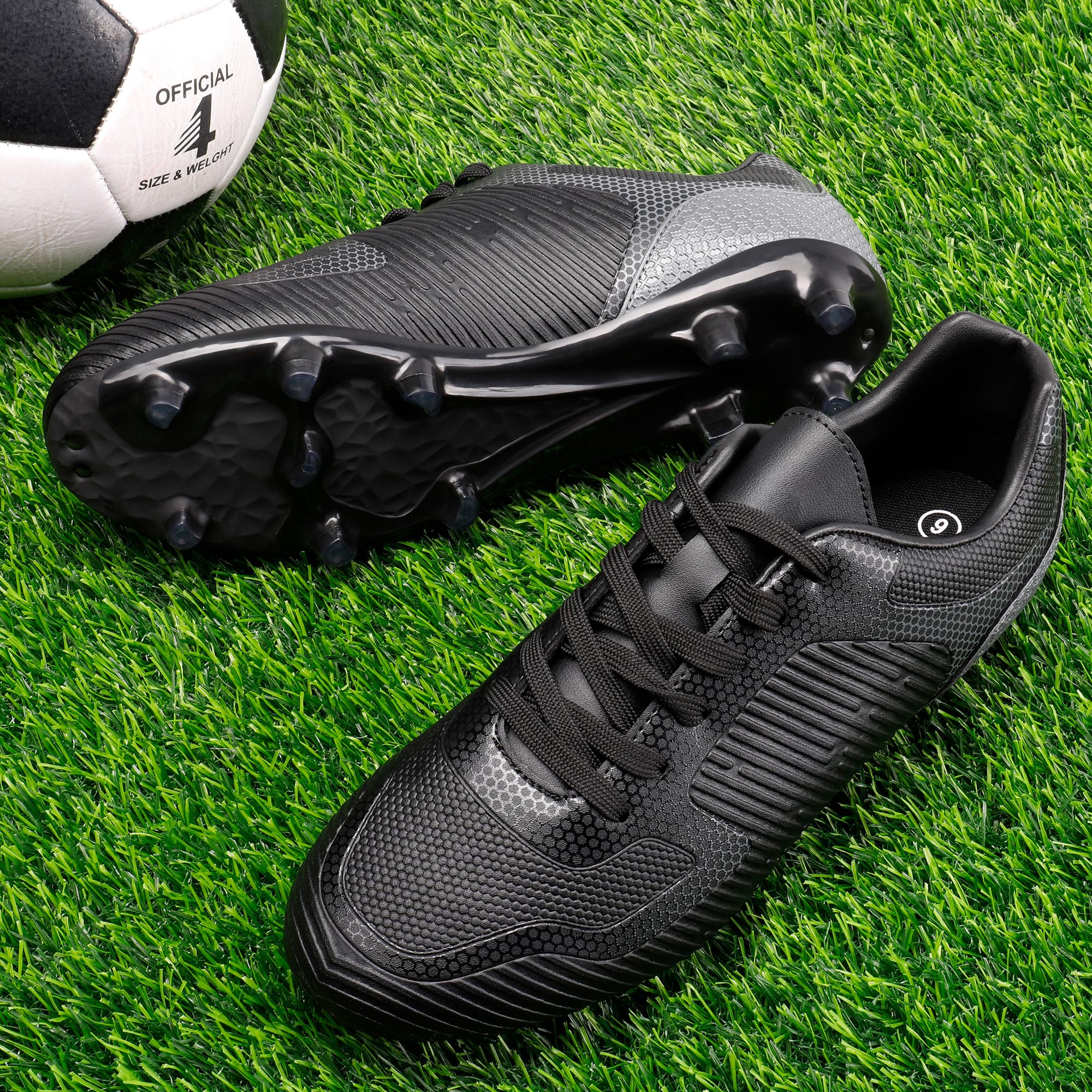 DREAM PAIRS Men‘s Firm Ground Soccer Cleats Soccer Shoes