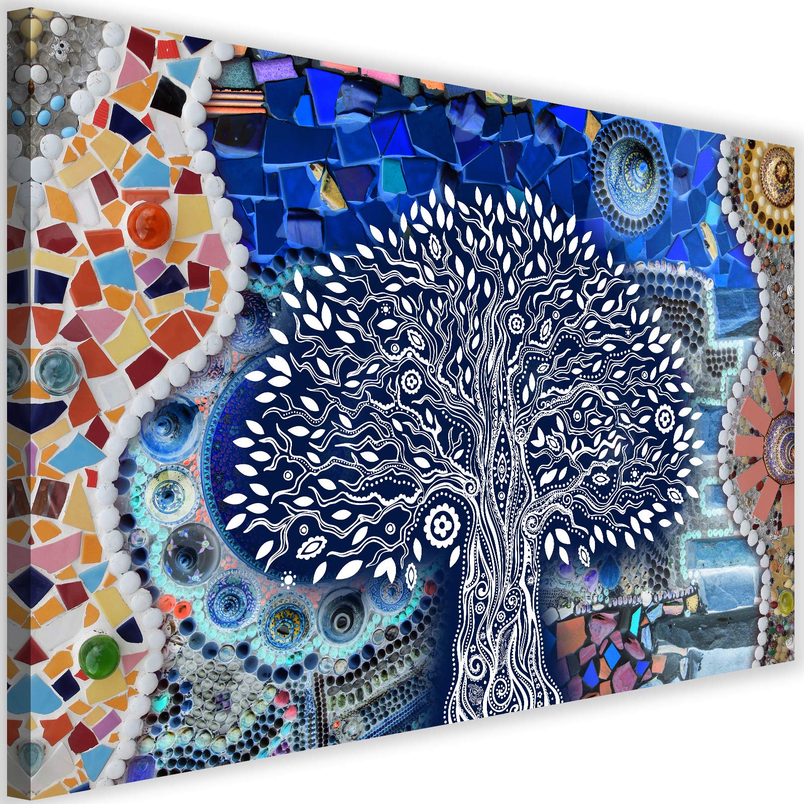 Tableau Acoustique Abstrait Arbre – 5 Toiles (225x112,5 Cm) – Décoration Murale Et Isolation Phonique - 11