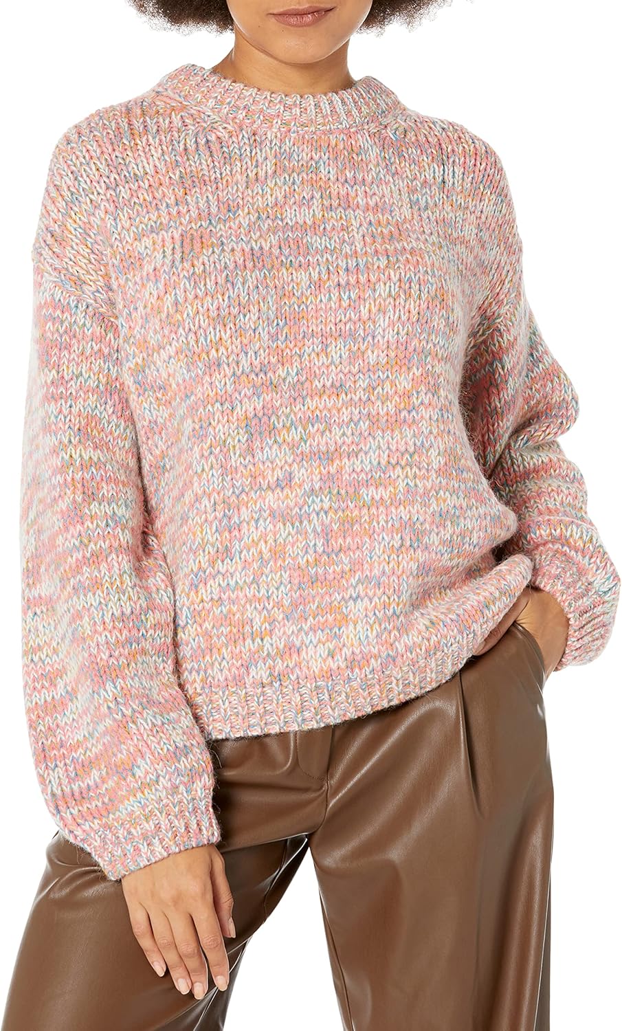Velvet by Graham & Spencer Womens Trix Rainbow Alpaca Pullover Sweater - Image 2