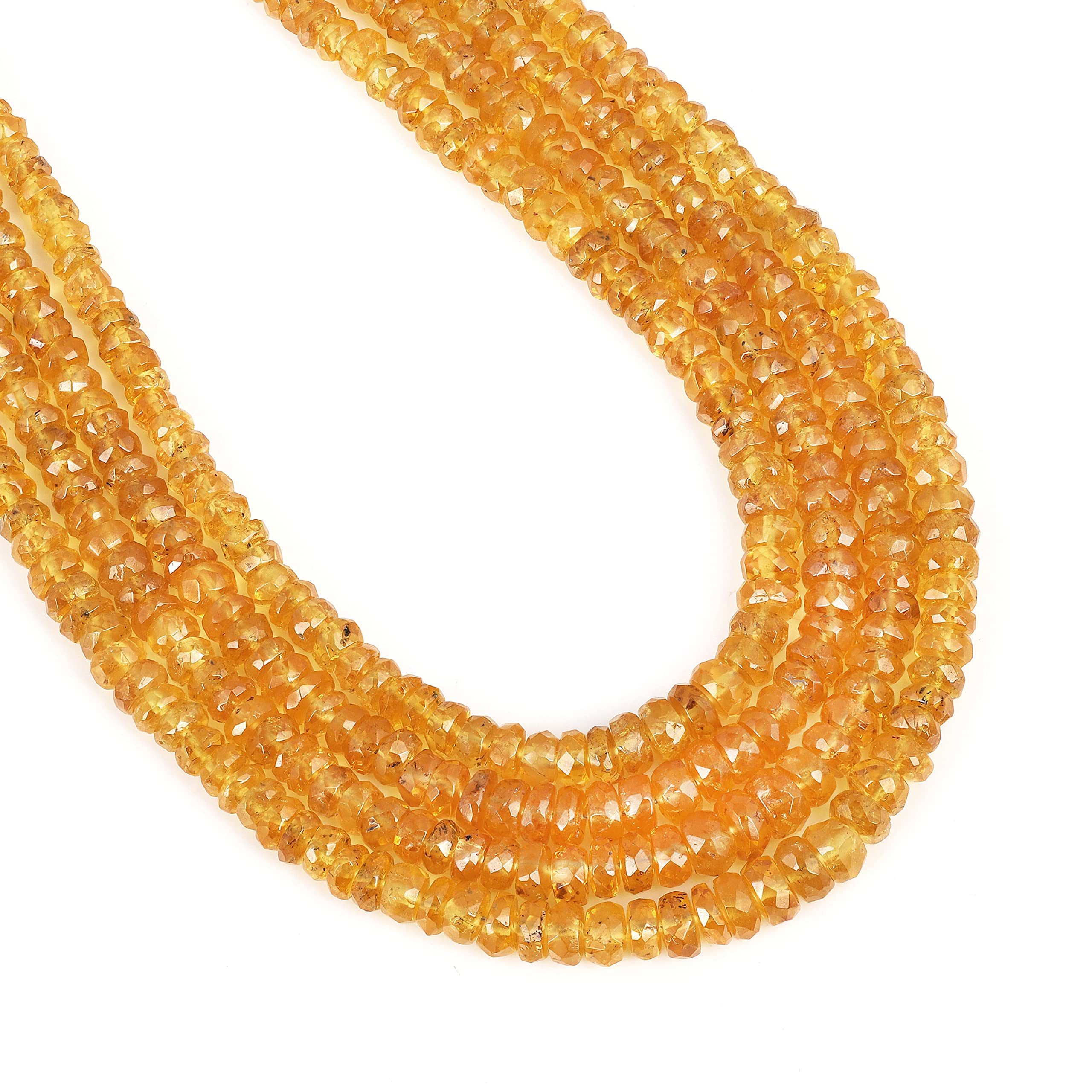 Perles Grenat Mandarine de qualité joaillerie pour collier de luxe