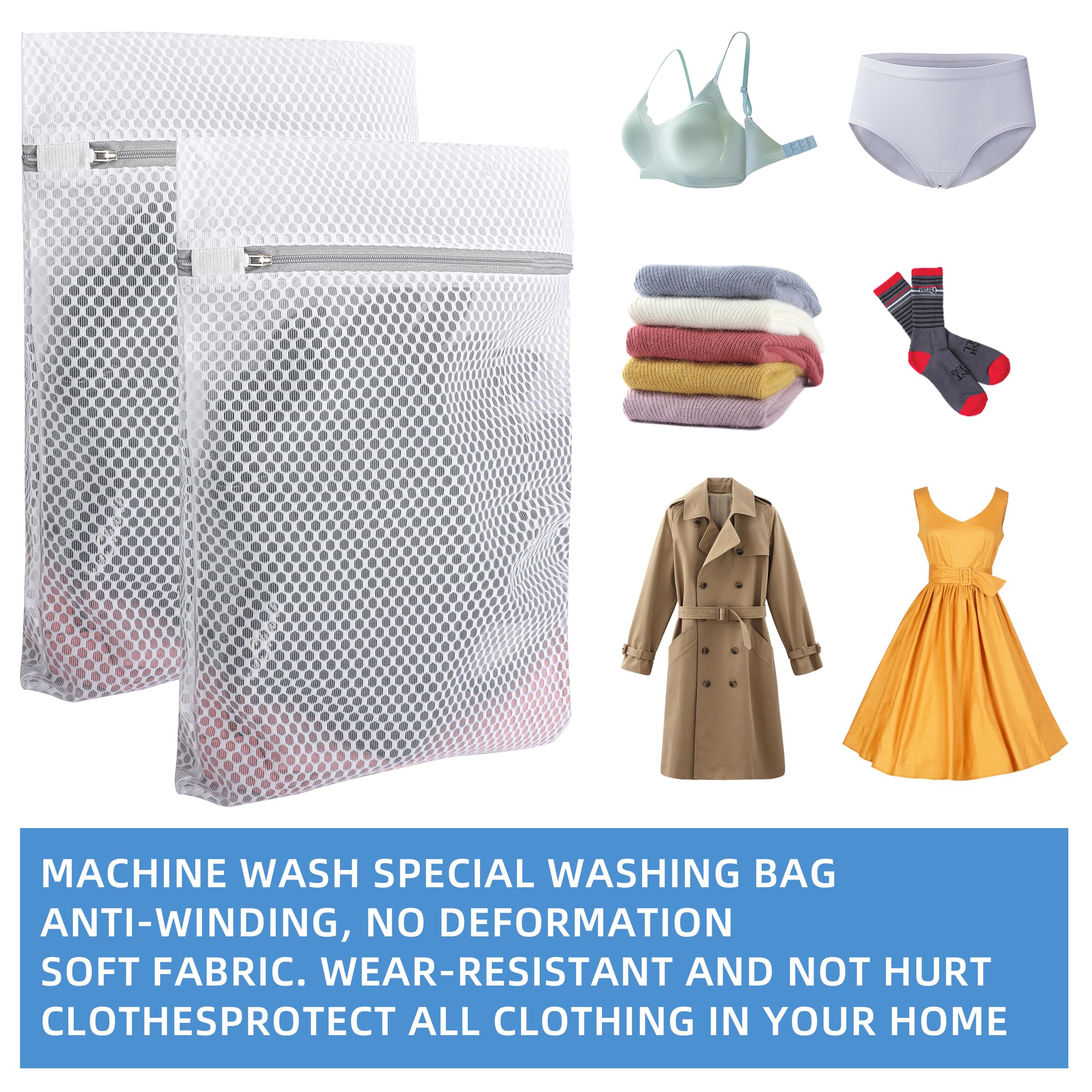 Amazon.com: Laundry Bags 4 Pcs Mesh - 12 x 16 Inches, Durable