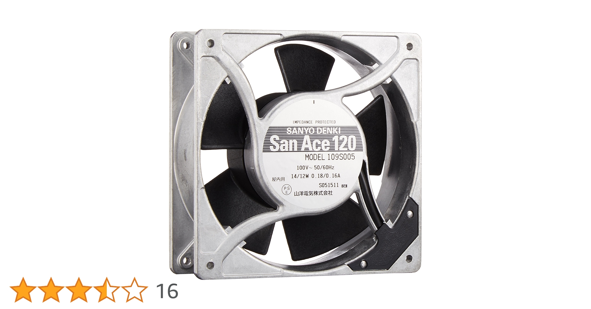 San Ace ACファン　120mmシリーズ　10個 San Ace ACファン/□120mmシリーズ | 山洋電気 | MISUMI(ミスミ)