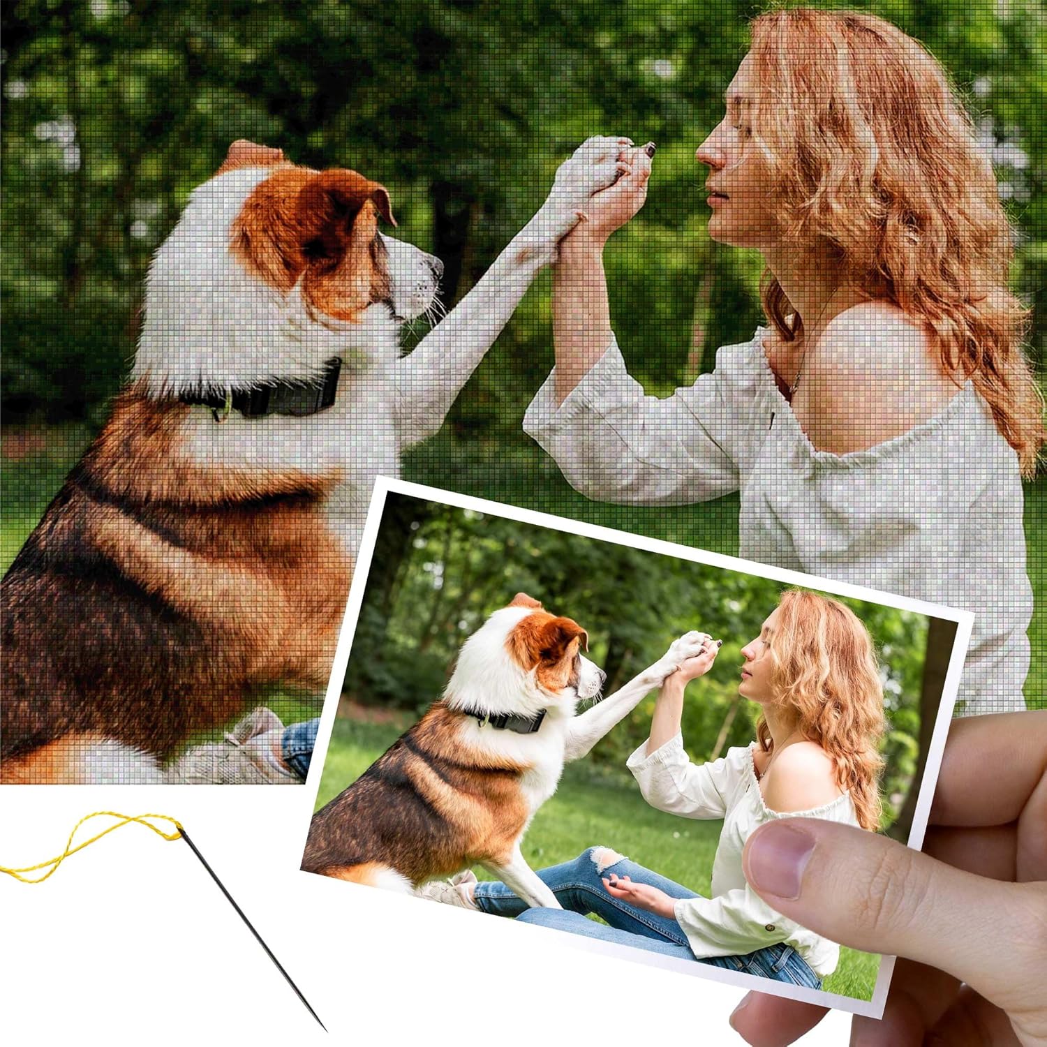 Personalized Cross Stitch Kits Custom Photo Embroidery Kit Set Make Your Own Photo DIY Painting Full Embroidery Cross Stitch