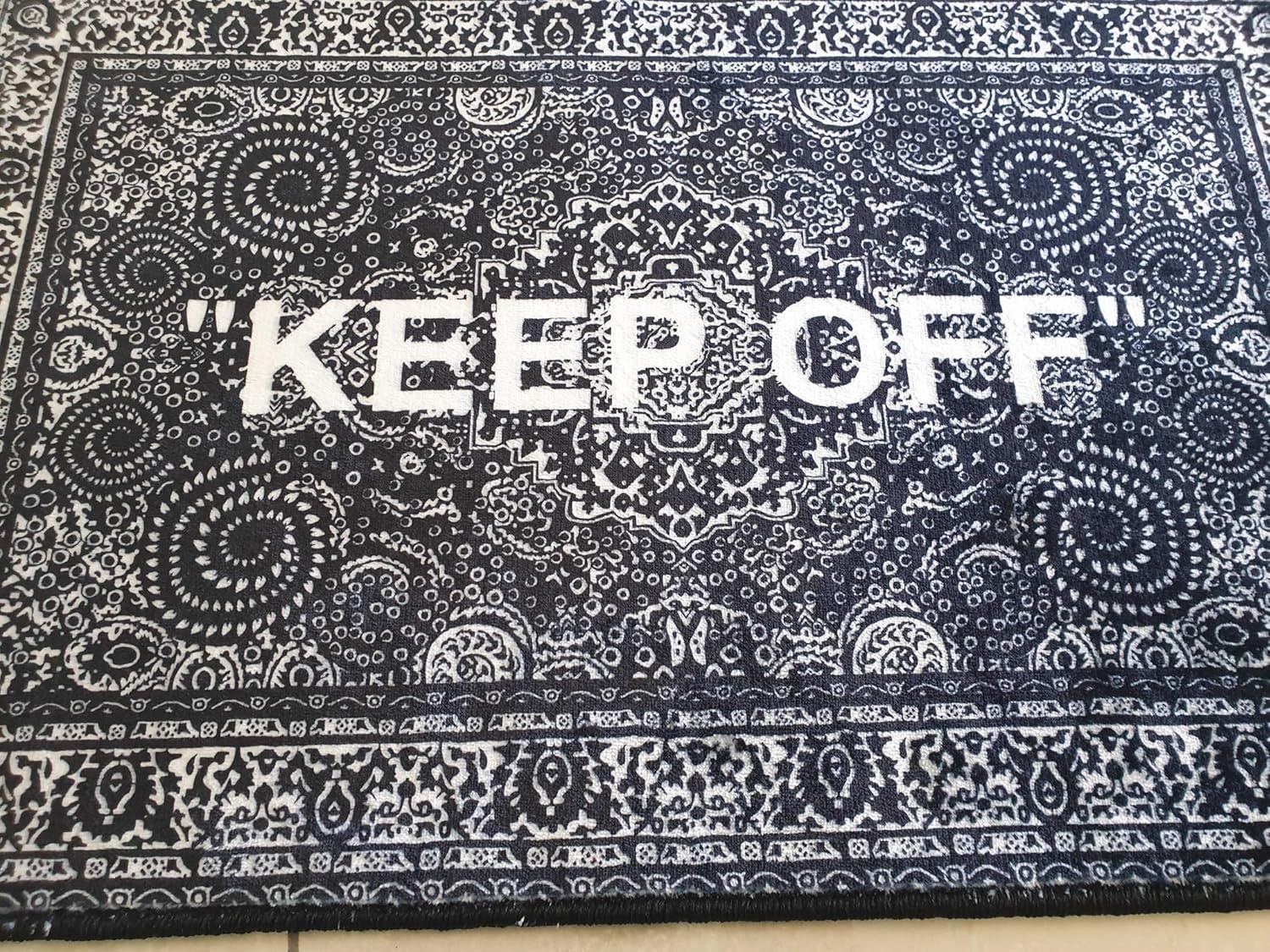 3'11" × 5'11" Keep Off Area Rug, Washable Cotton Rug (120×180 cm)
