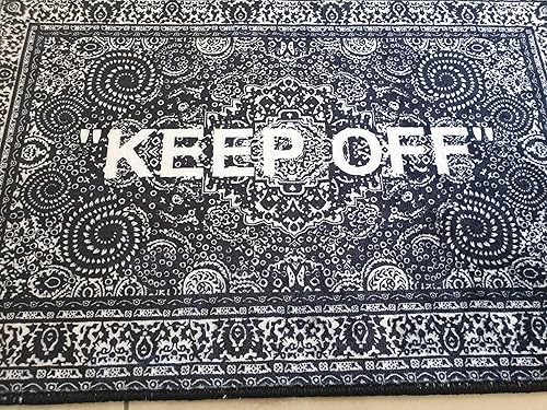 Miniatura 10 de Alfombra con texto en inglés Keep Off, para sala de estar, alfombra de ventilador, alfombra popular, decoración del hogar, alfombra moderna,