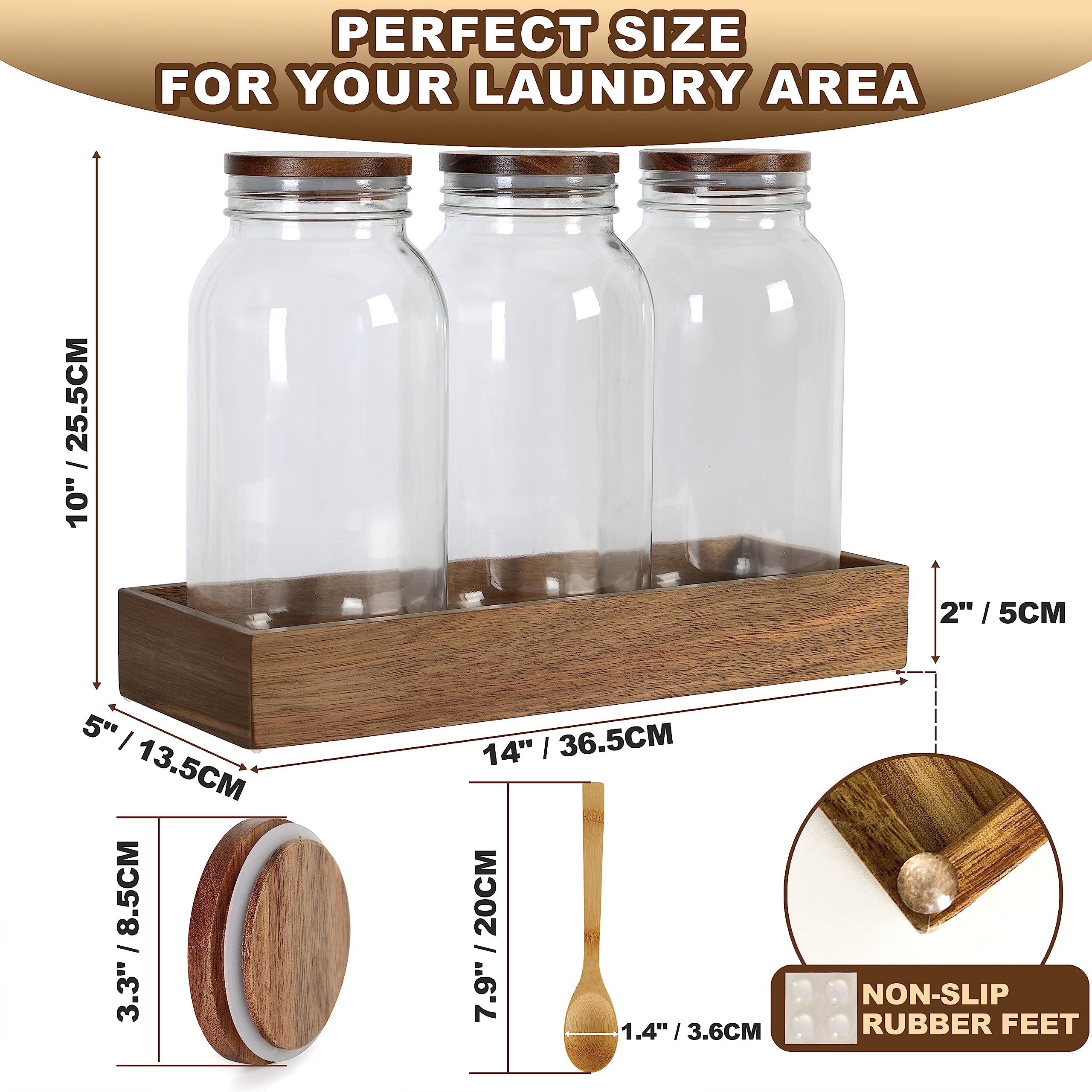 Snapklik.com : AMEY Laundry Organization And Storage Jars - Detergent ...