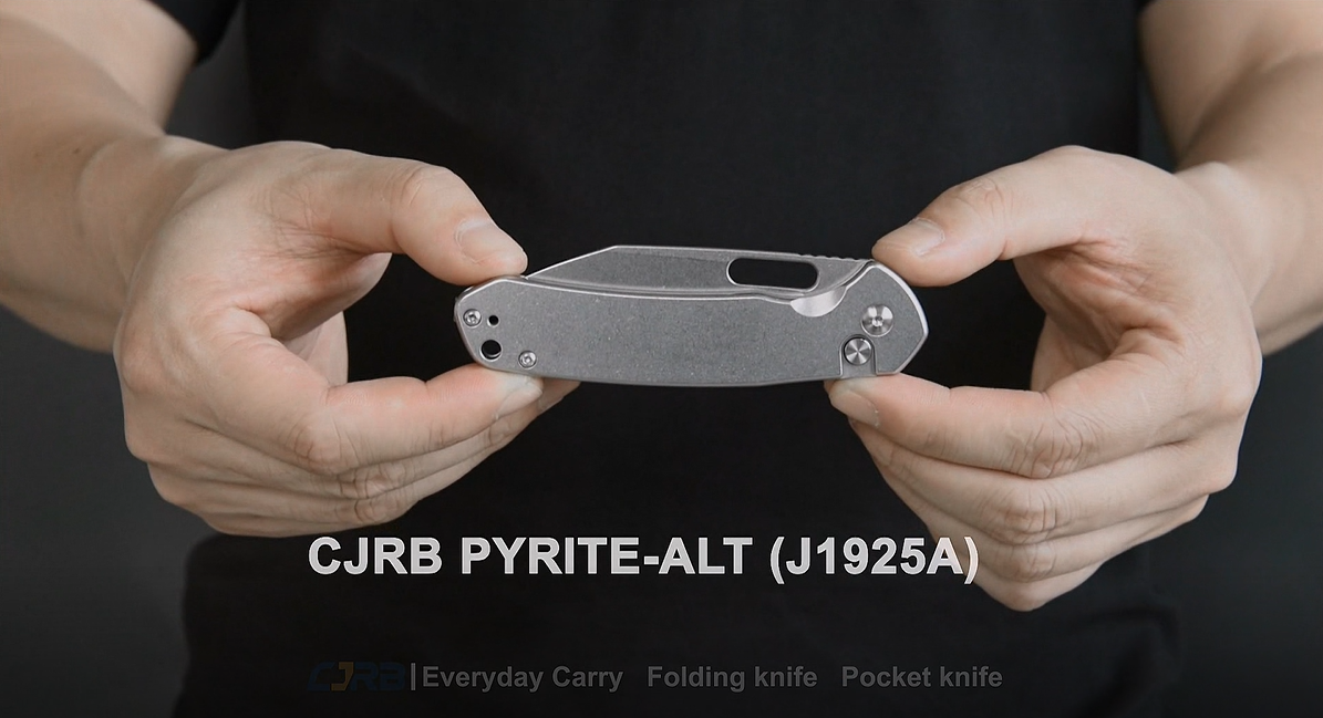 Amazon.com: CJRB Pyrite-Alt Folding Pocket Knife, Button Lock