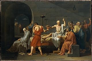 Get Custom Art (Jacques Louis David - The Death of Socrates, Poster Art Print Wall Decor - 16x24 Inches