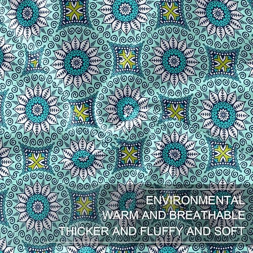 Miniatura 7 de Manta de cama circular abstracta de flores, ultra suave, acogedora, para vacaciones, 60 x 90 pulgadas, para cama, sofá, picnic, dormitorio, adultos