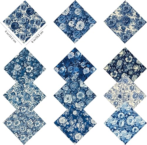 Miniatura 3 de Bloc de papel para álbum de recortes, papel de cartulina floral de 6 x 6 pulgadas, 24 hojas de papel de patrón floreciente de flores de una cara, 12