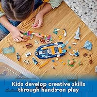 Vista 5 de LEGO City Explorer Barco de Buceo 60377 Juguete de Construcción Oceánica, Incluye un Escenario de Arrecife de Coral, Mini-Submarino, 3 Minifiguras