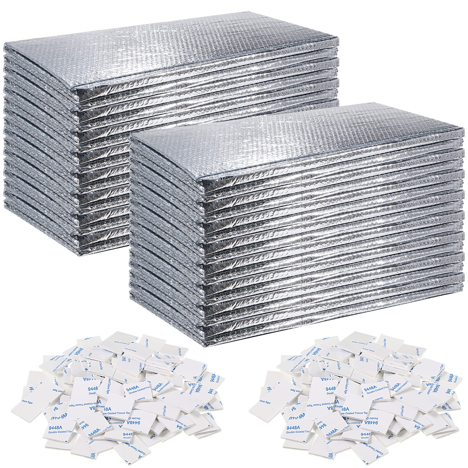 Gerrii 32 P Garage Door Insulation Kit Double Bubble Insulation Panels Reflective Aluminum Radiant Barrier Thermal Shield Winter Summer Barrier Sheets