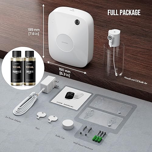 Miniatura 6 de Airversa Difusor inteligente de aceite esencial sin agua, capacidad de 13.5 fl oz con aceites aromáticos de fragancia de 6.8 fl oz, máquina de aire